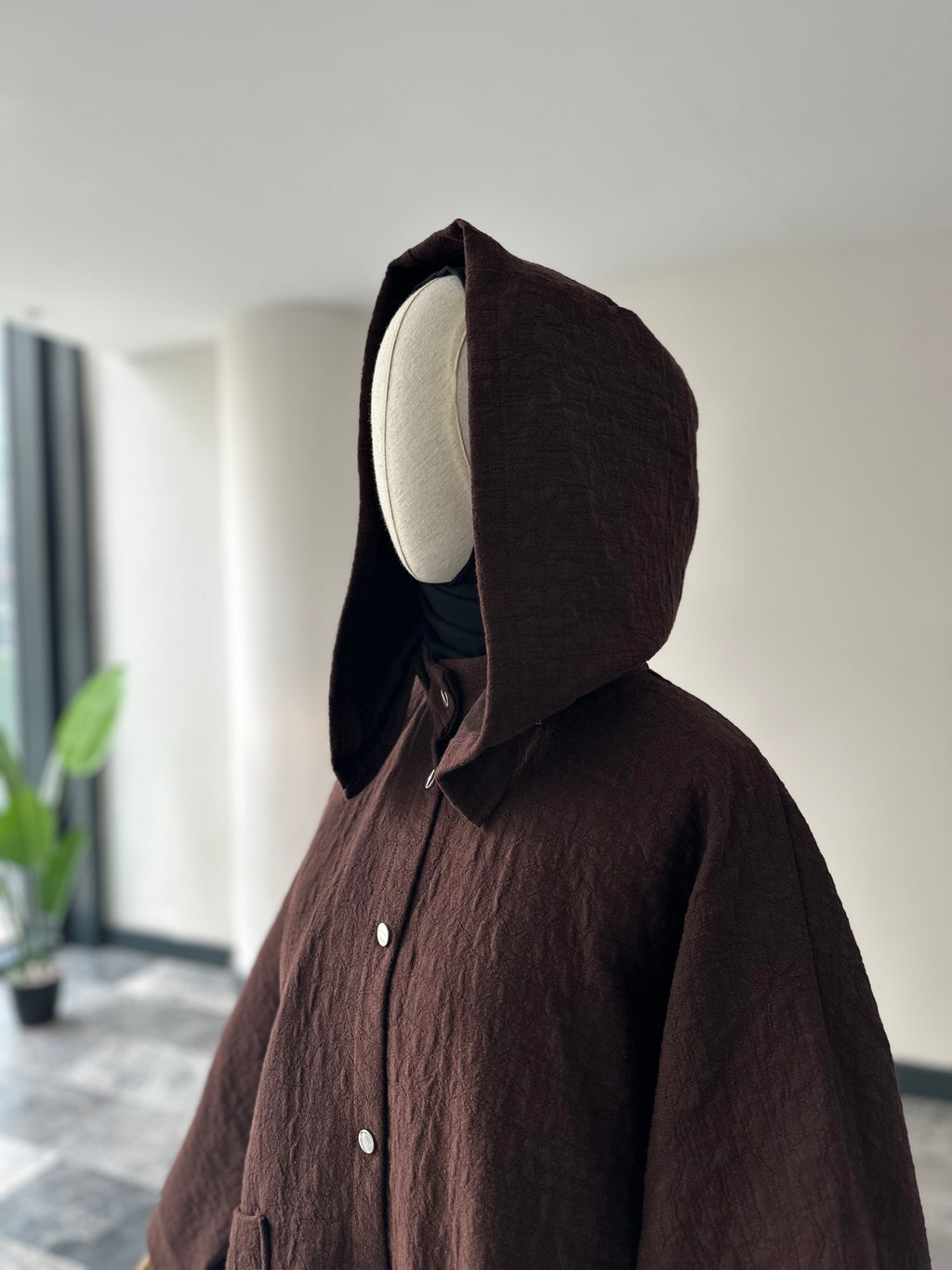 Jakar ceket panço- kahve çıtlı