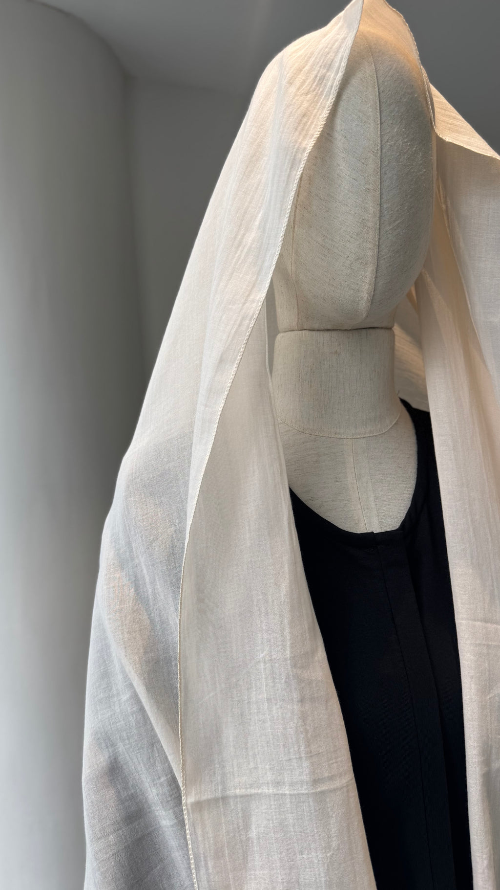 Saf pamuk şal - bej