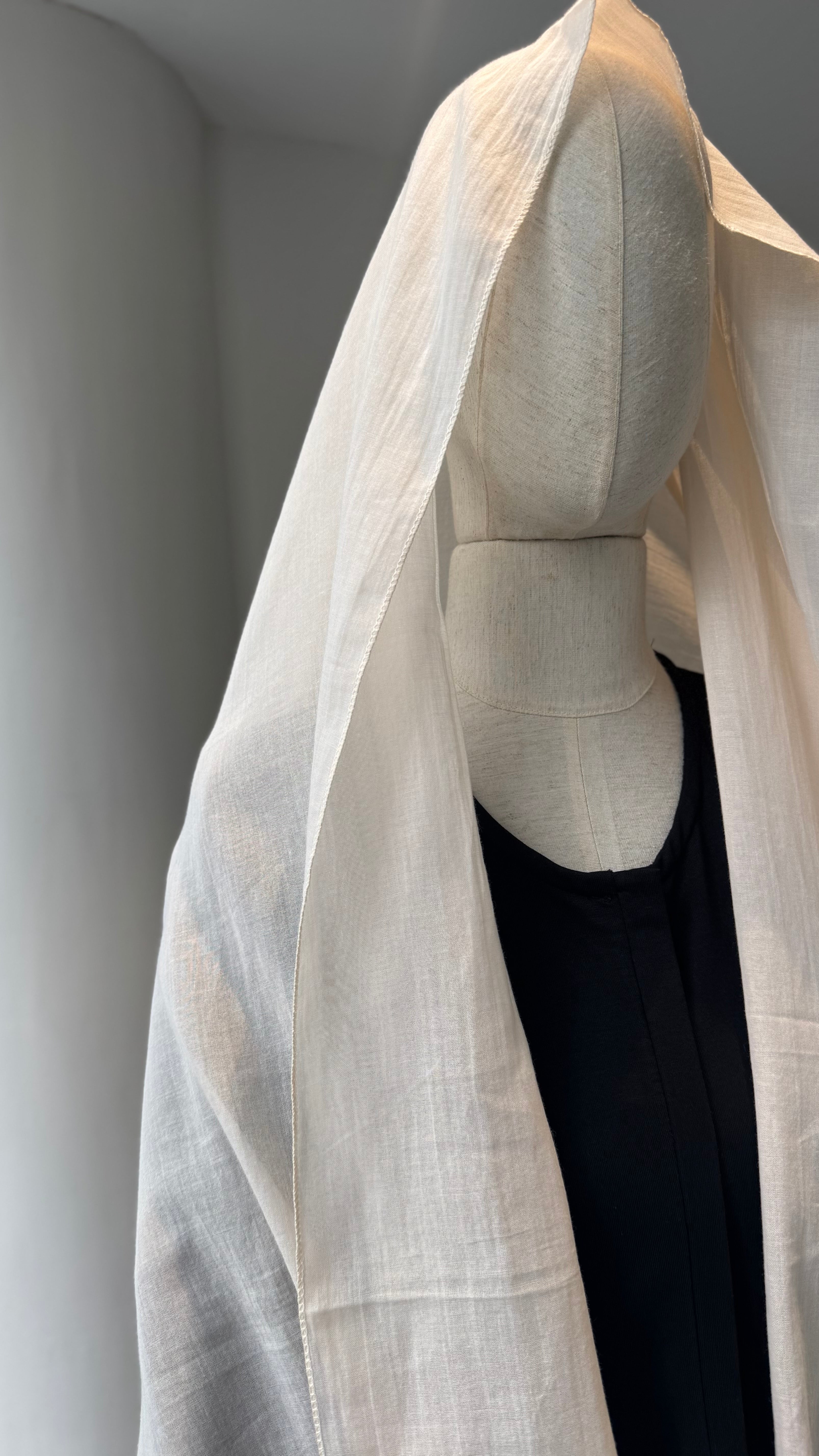 Saf pamuk şal - bej