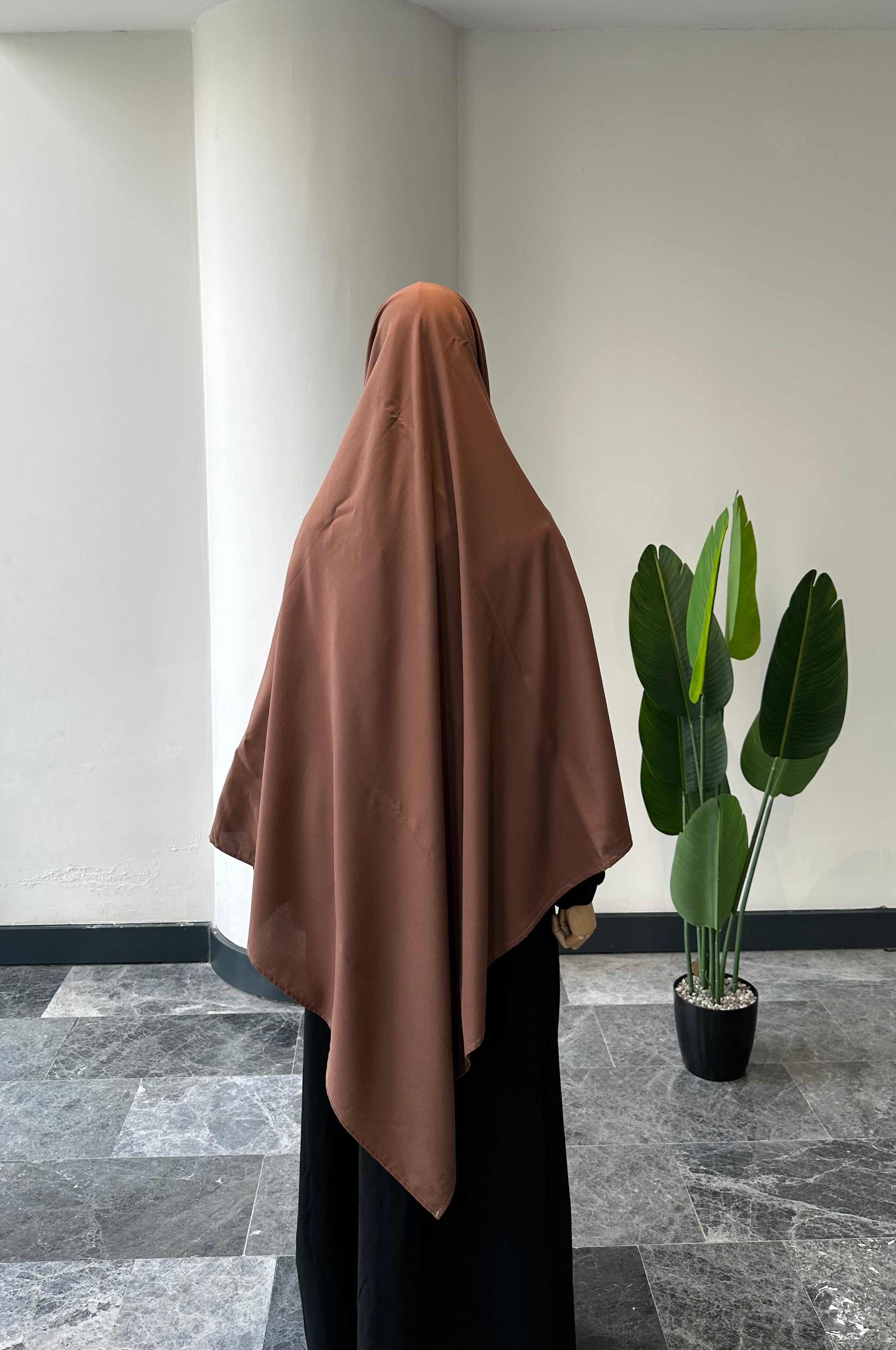 Bambu viskon eşarp -kahve  | 140 cm