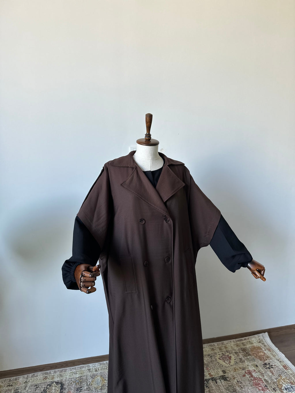Tensel Pamuk Gabardin/ Trench Panço- Kahve