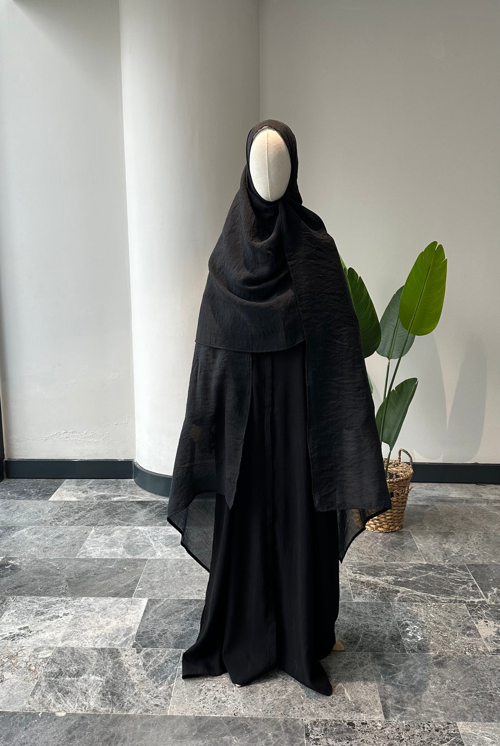 Premıum  organze  şal - siyah 3m x70cm