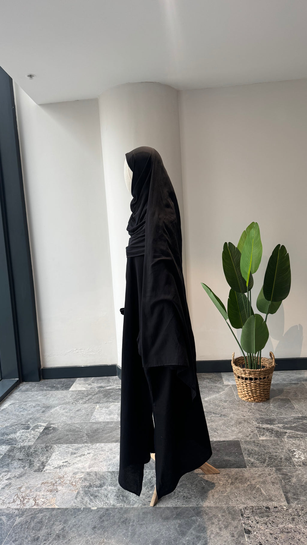 Mekka takım siyah - şalvarlı | fermuarlı