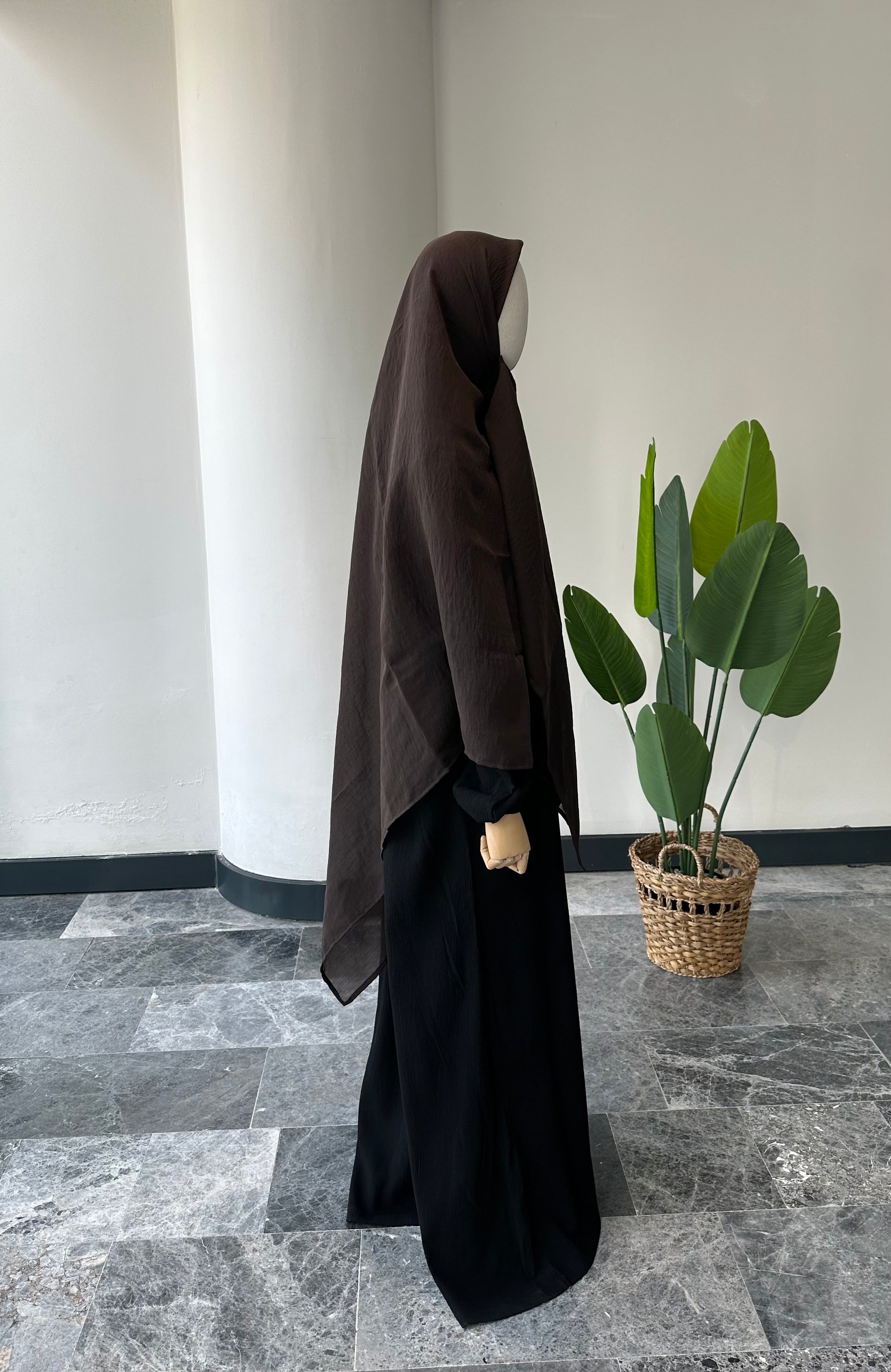 Premıum organze/eşarp-kahve 140cm