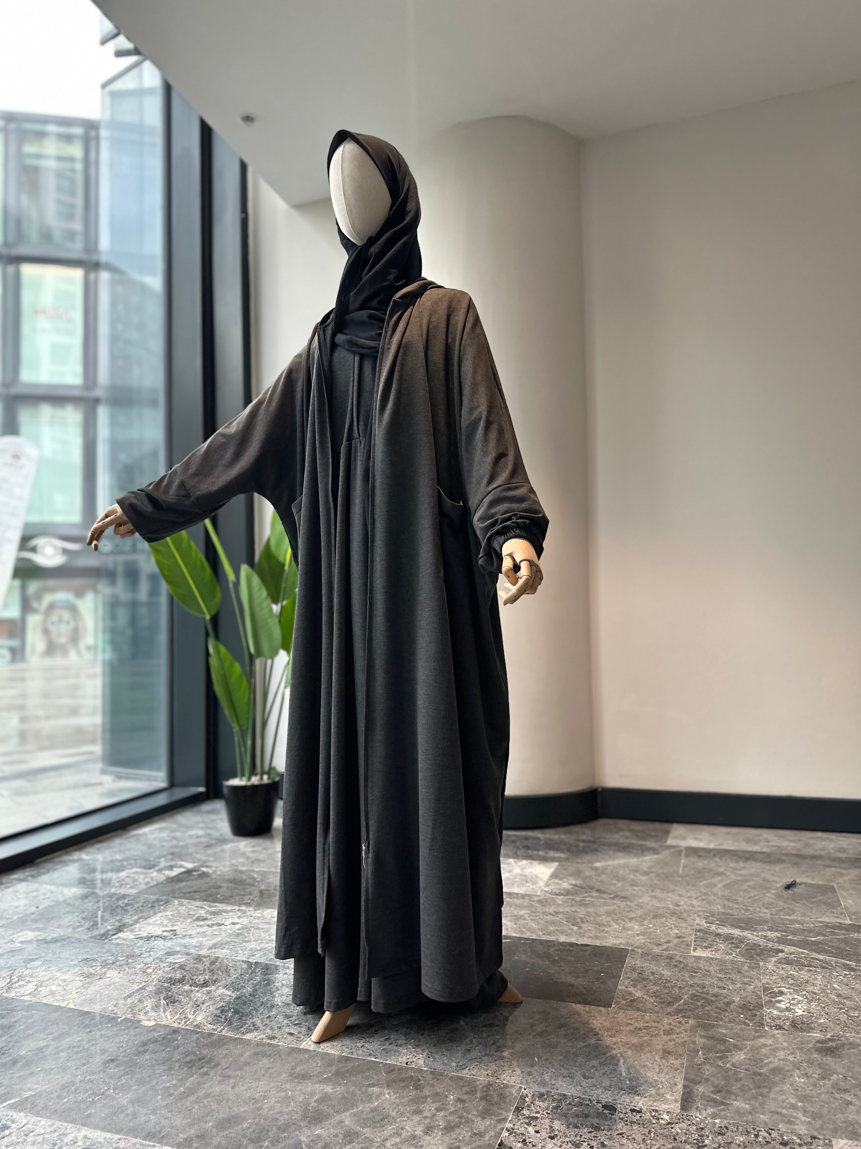 Sweat panço - antrasit | fermuar