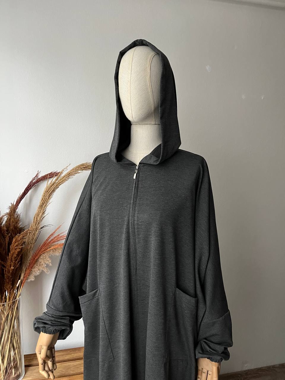 Sweat panço - antrasit | fermuar