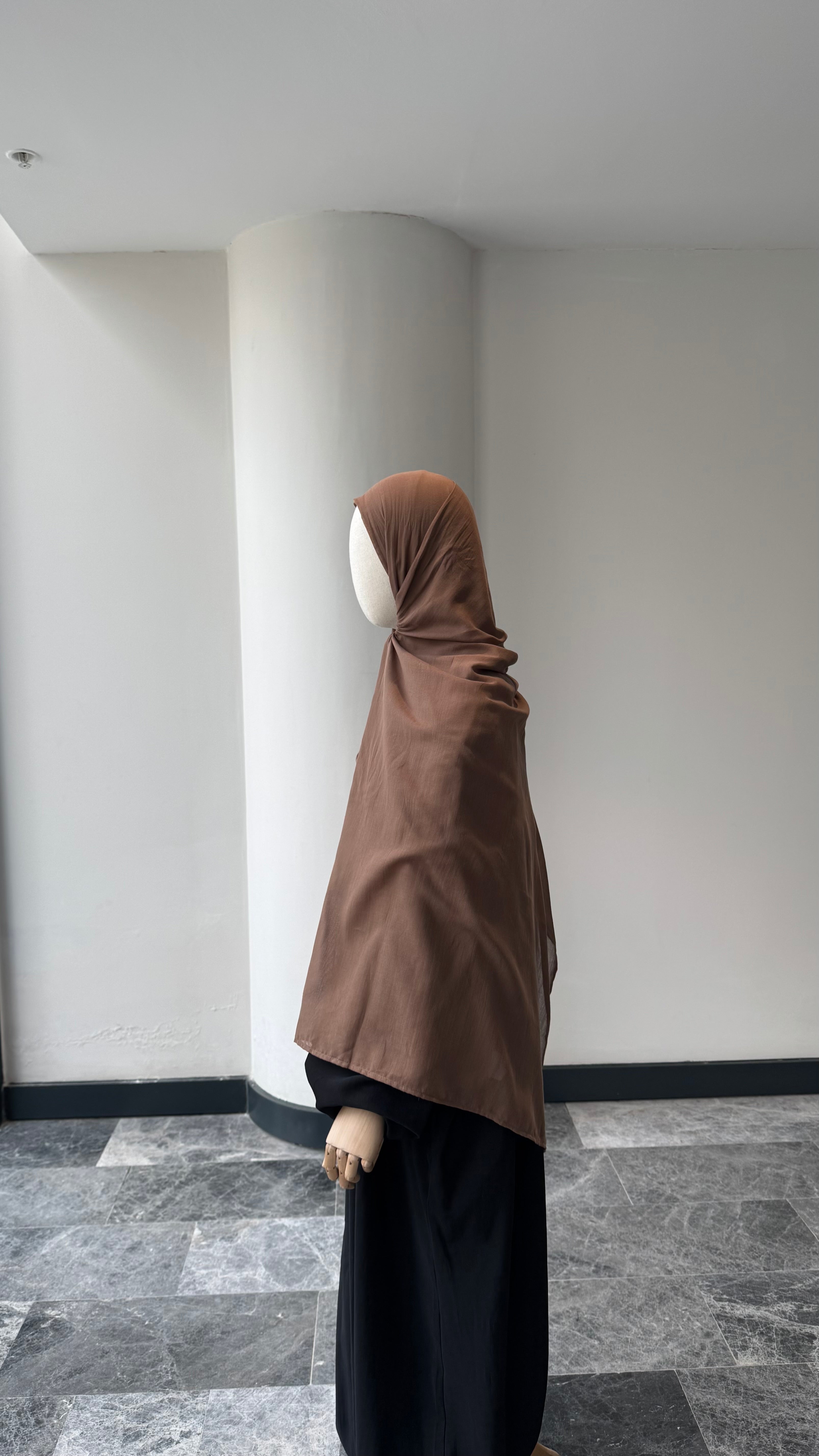 Saf pamuk şal -latte