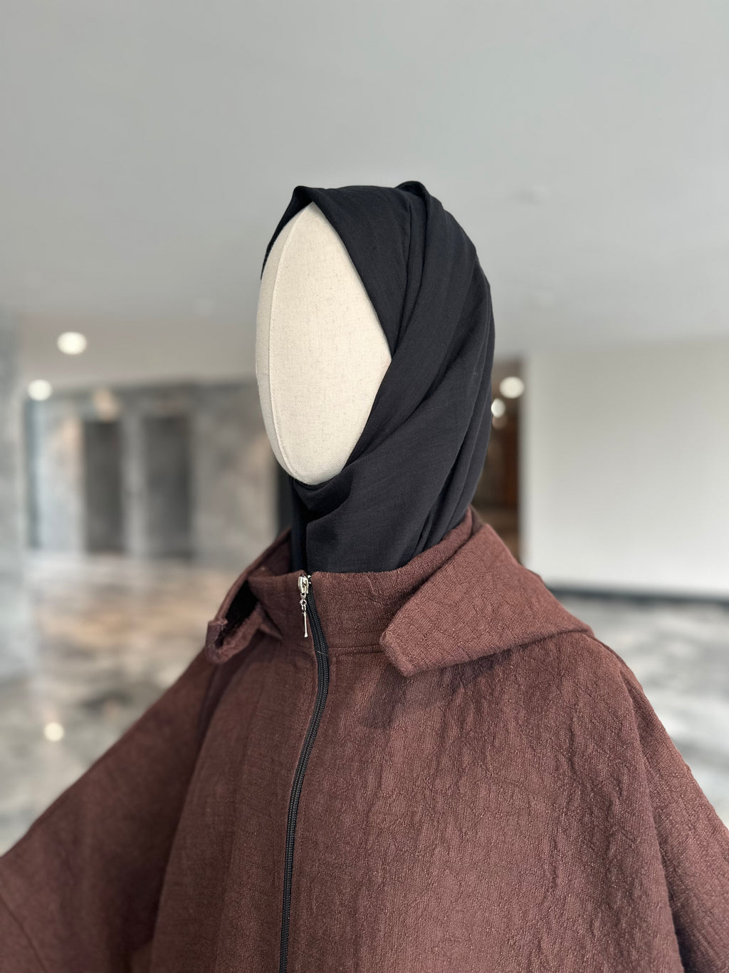 Jakar ceket panço- kahve fermuarlı