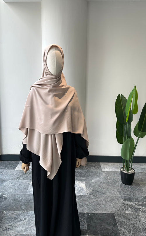 Bambu viskon eşarp -Vizon| 140 cm