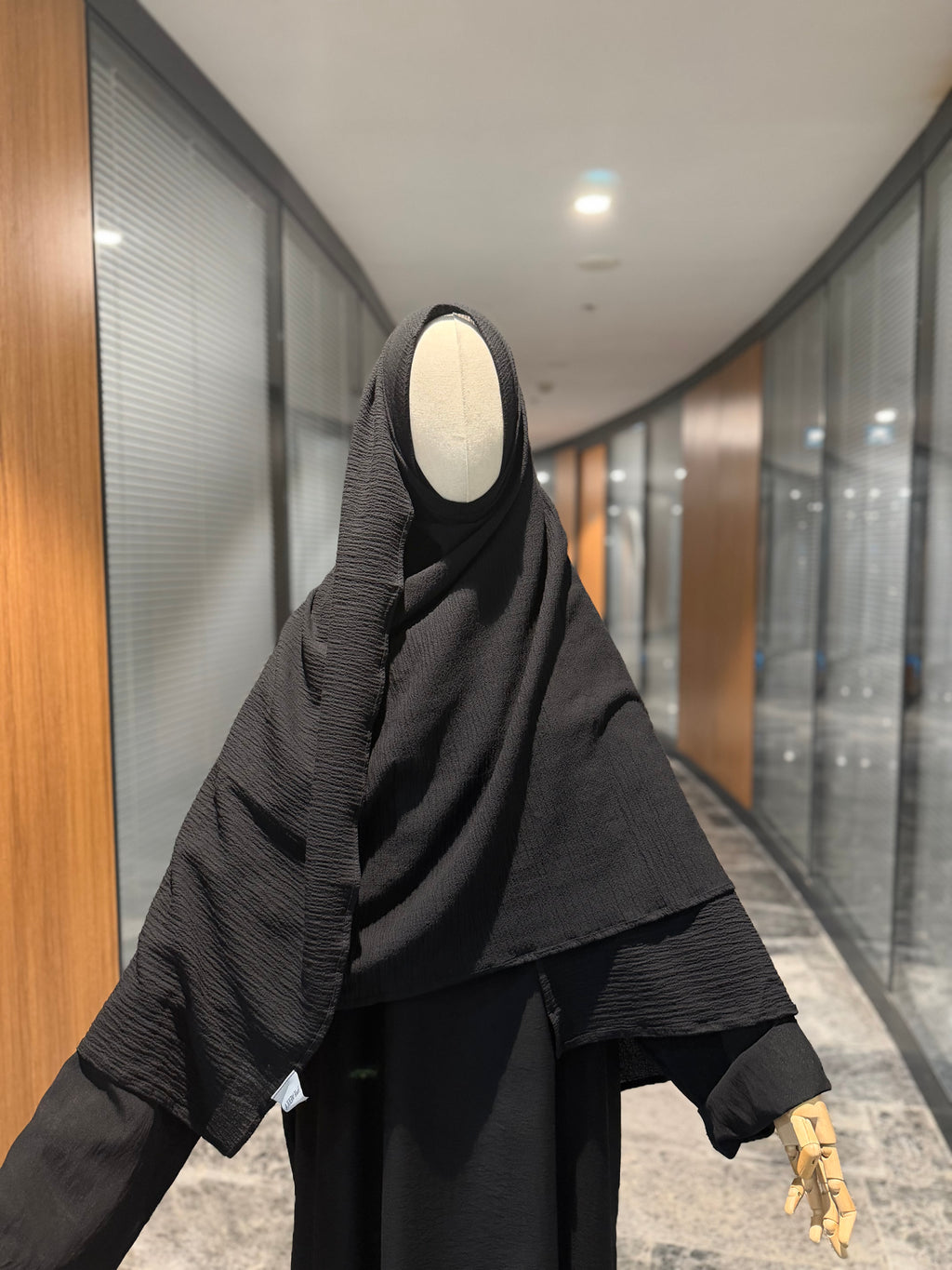 Müslin bürümcük şal - maxi siyah