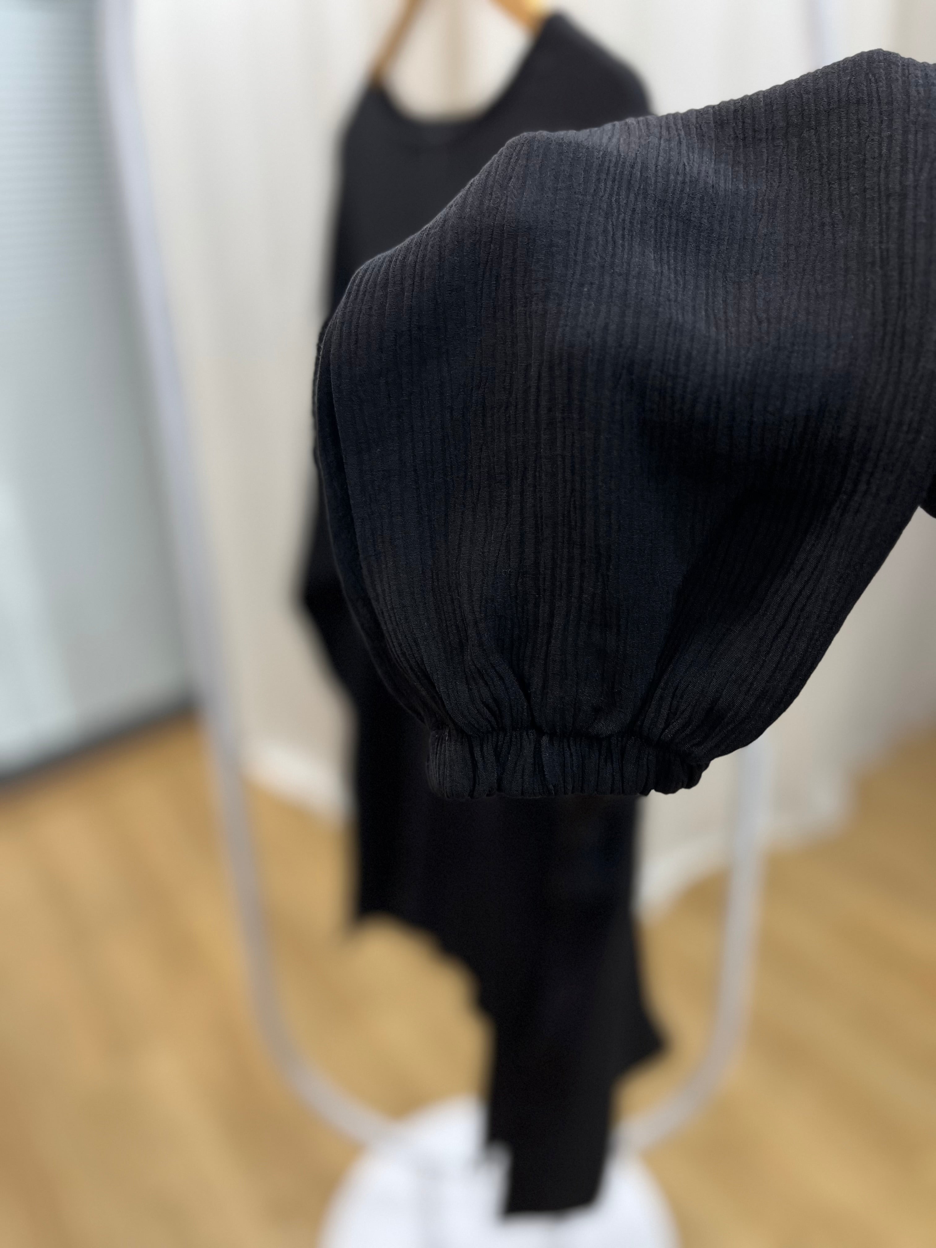 Bürümcük tunik - siyah