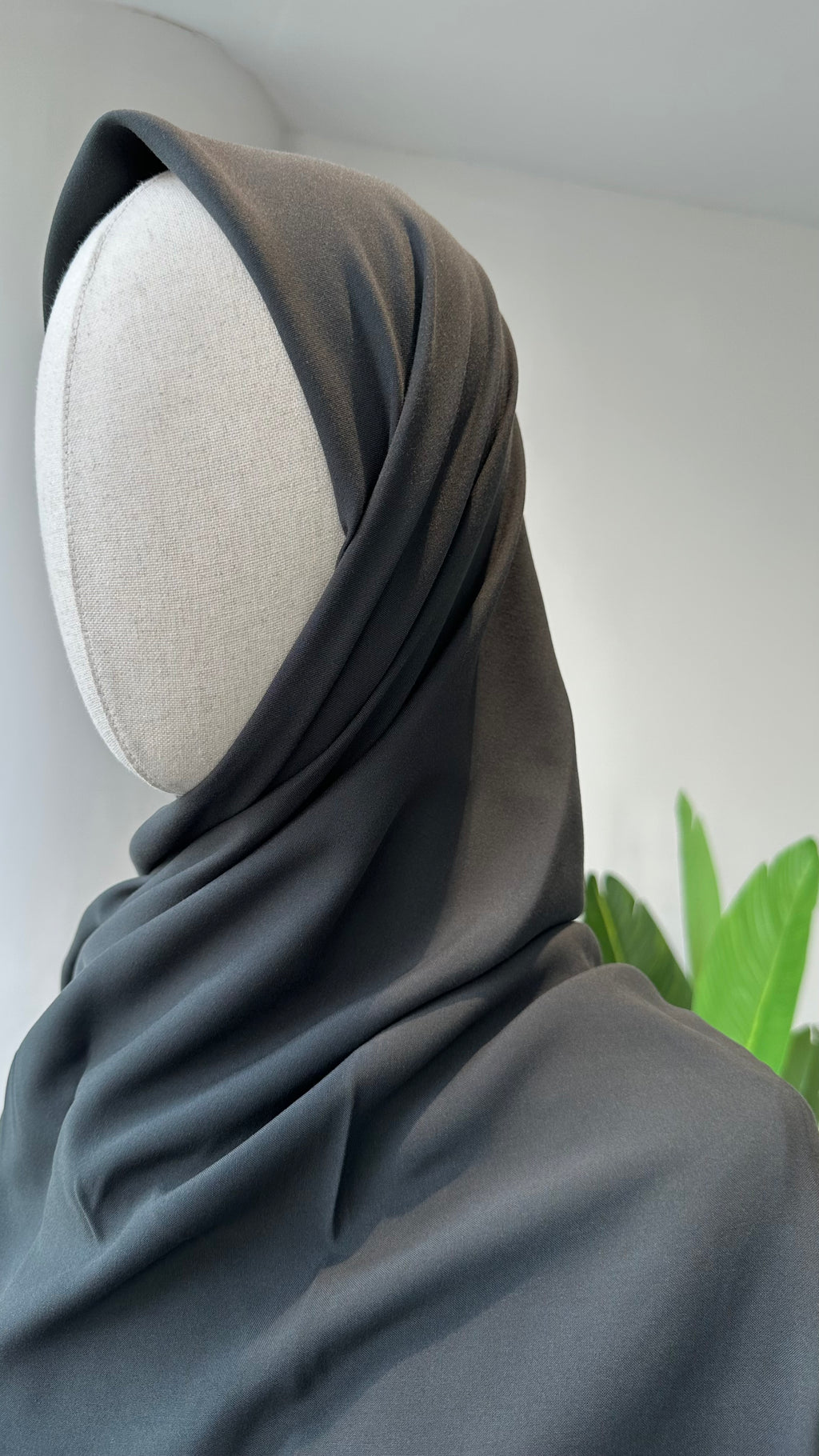 Bambu viskon eşarp -Füme | 140 cm