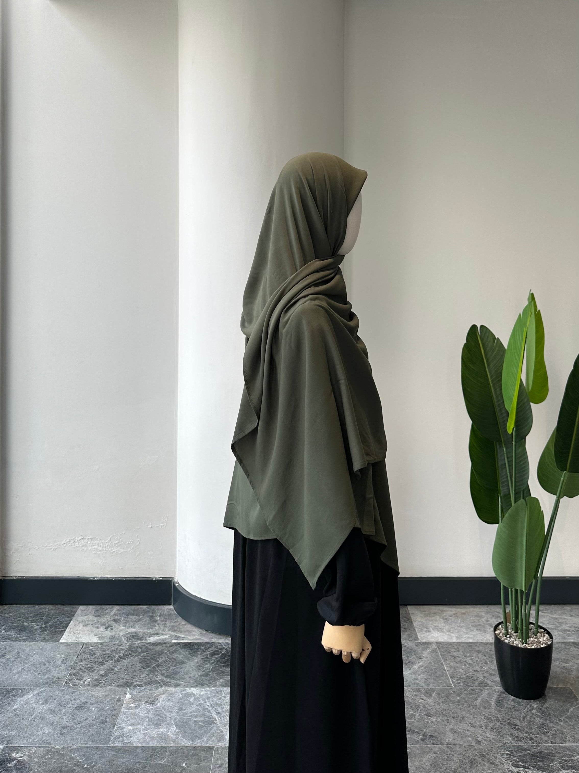 Bambu Viskon-Eşarp/Haki 140 cm