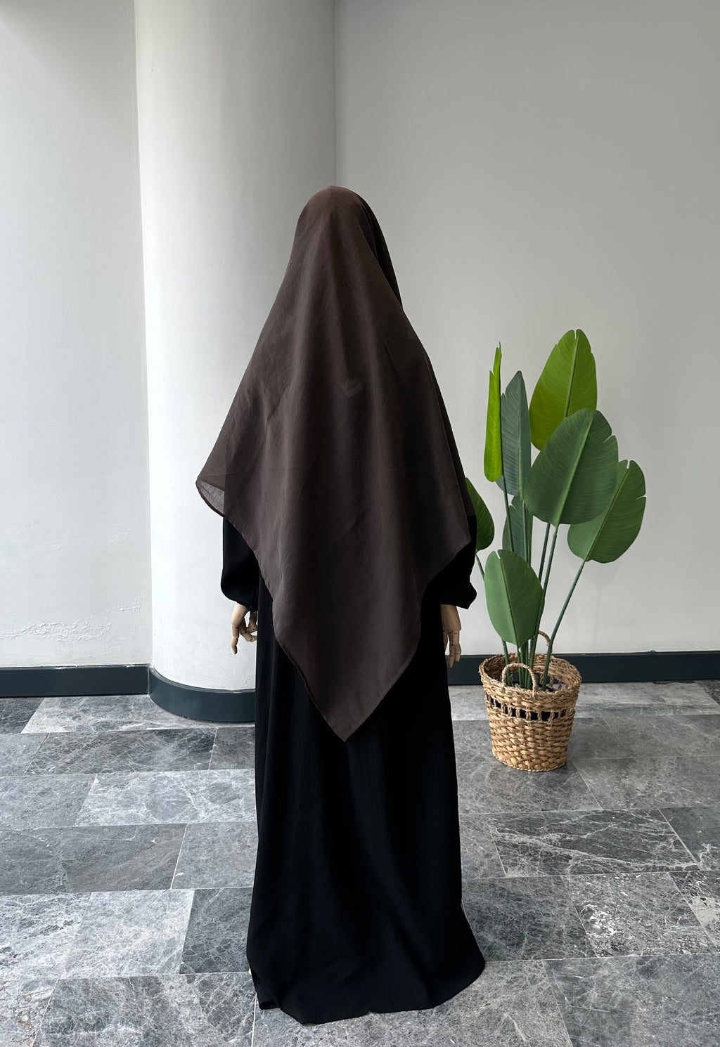 Premıum organze/eşarp-kahve 120cm