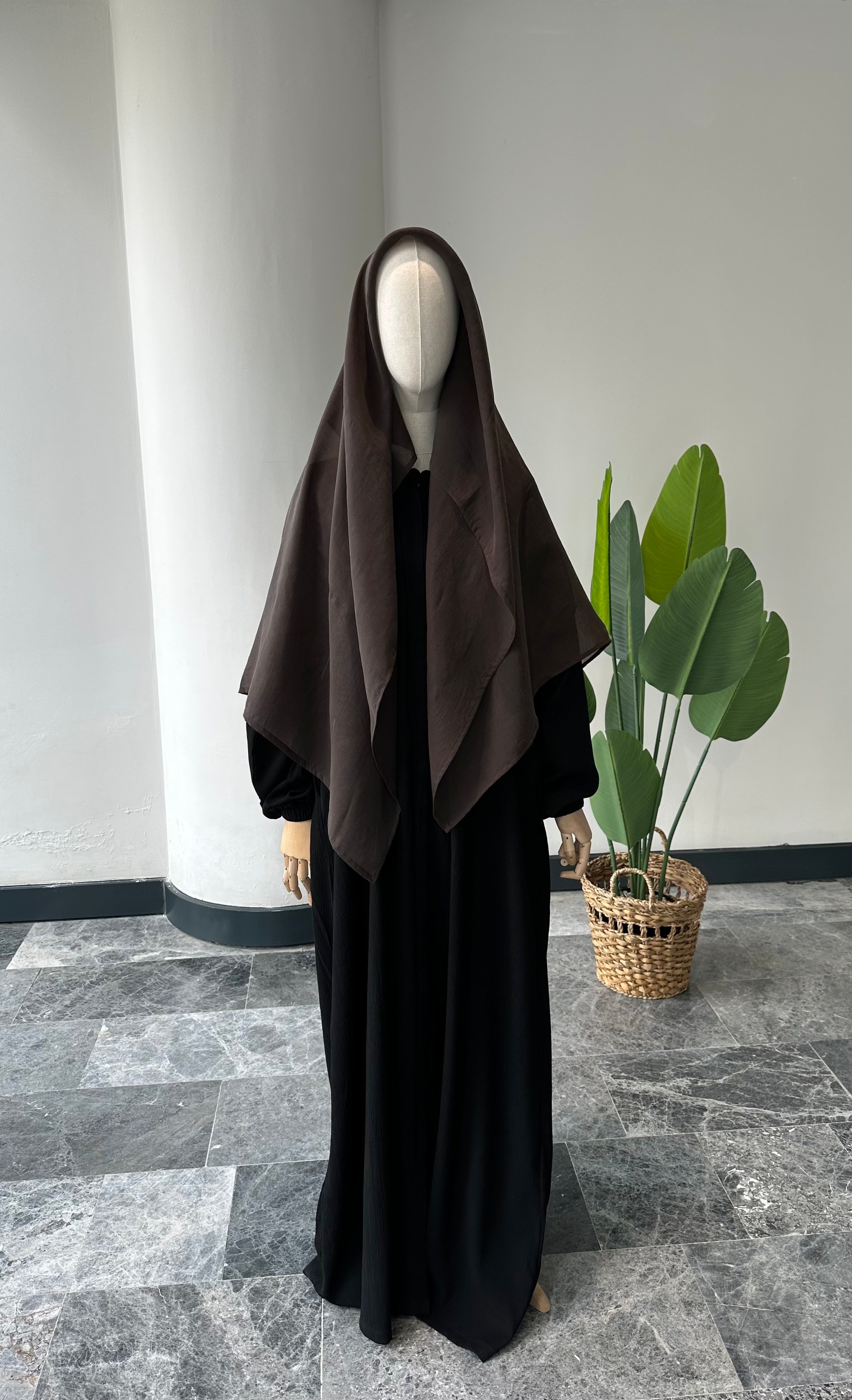 Premıum organze/eşarp-kahve 120cm