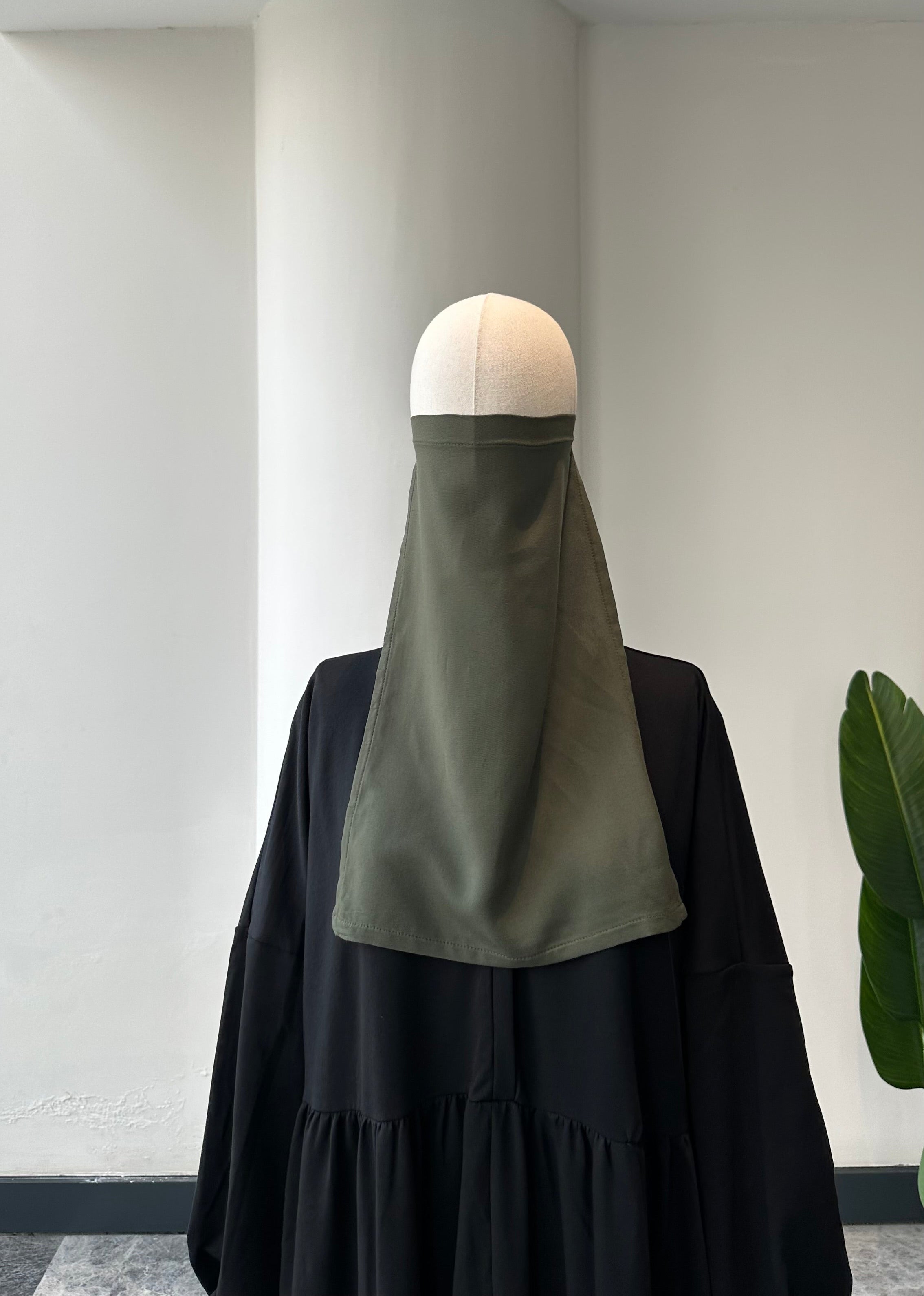 Bambu Viskon /İç peçe  - Haki