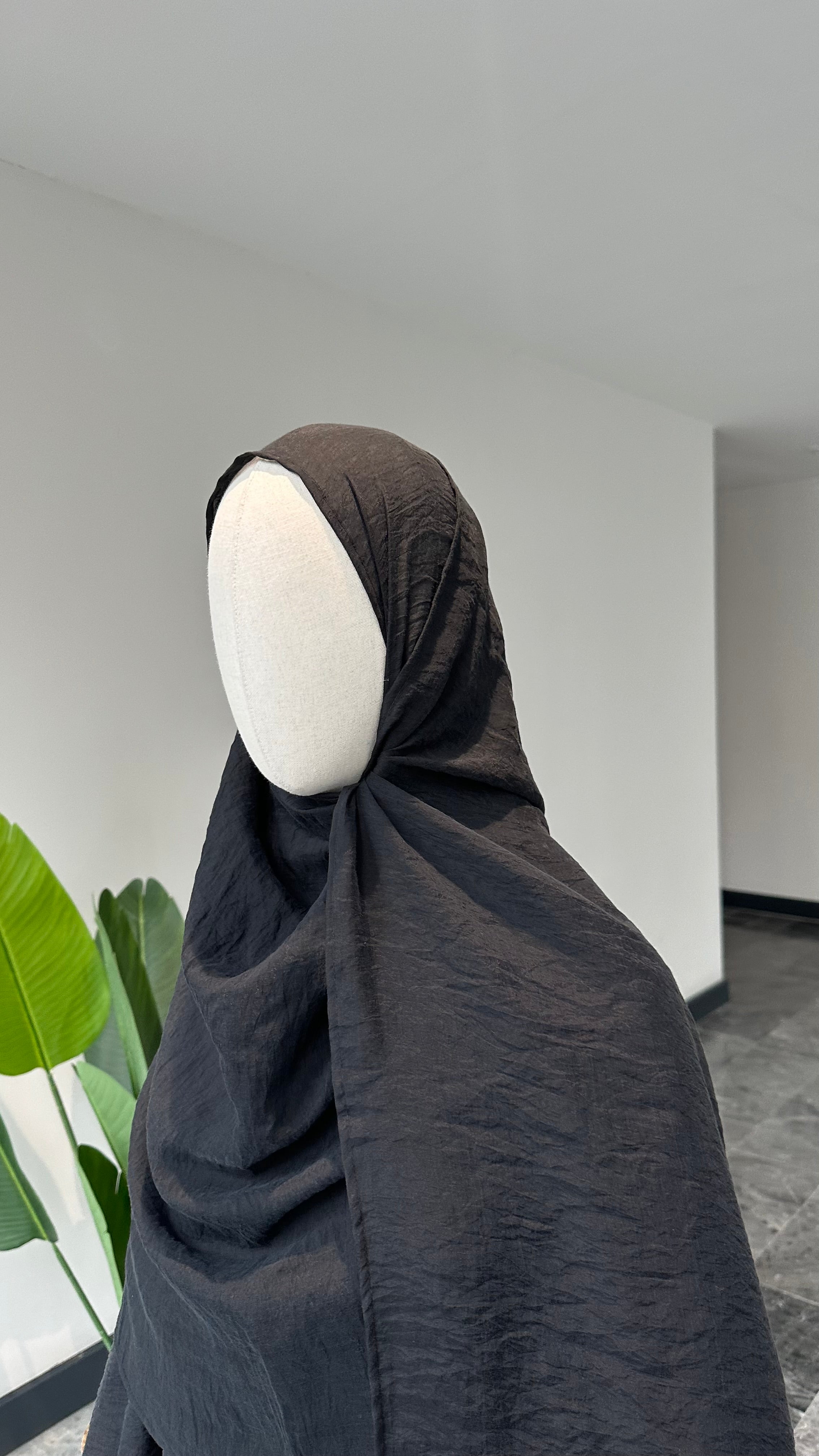 Premıum  organze  şal - siyah 3m x70cm