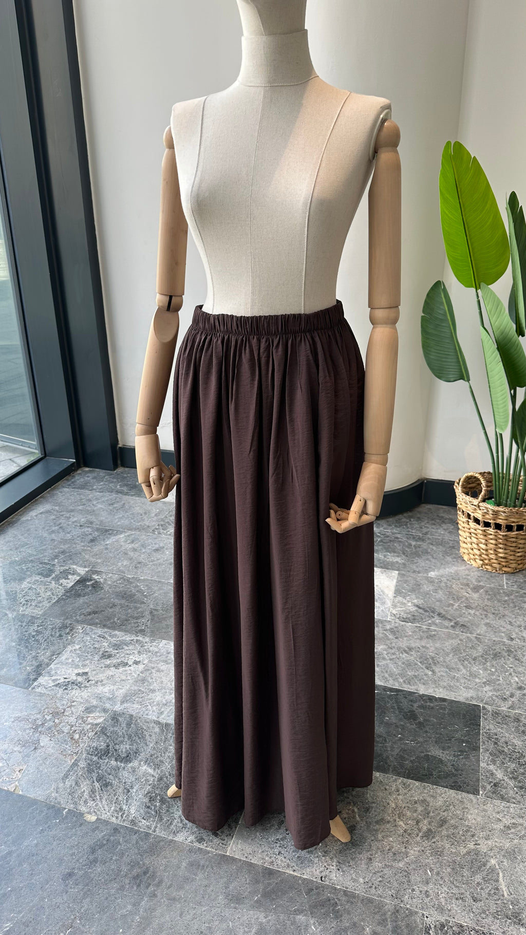 Hesna cilbab takım/kahve desenli-abaya kol