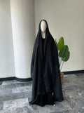 Premıum  organze  şal - siyah 3m+1m