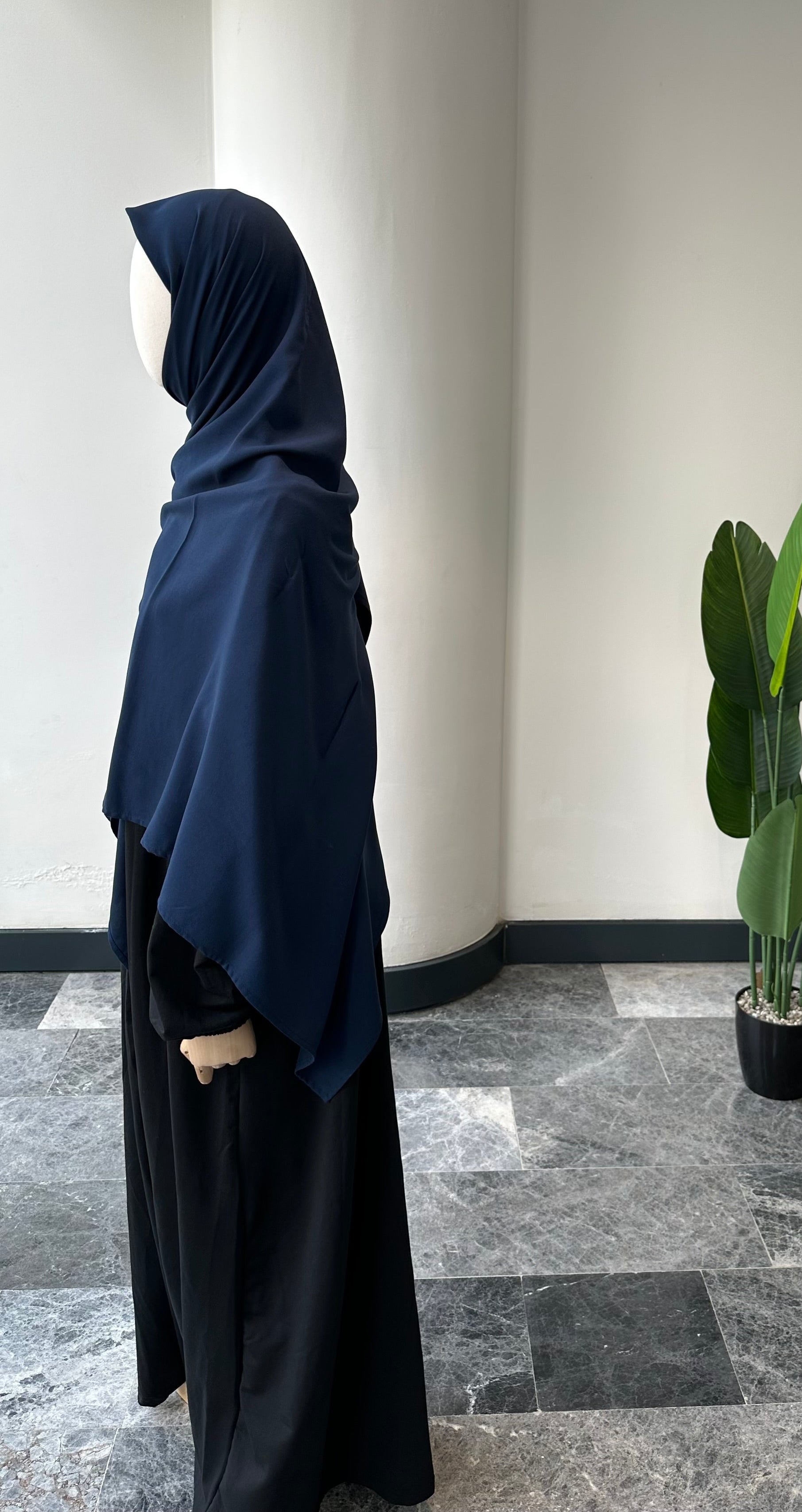 Bambu viskon eşarp -Lacivert | 140 cm