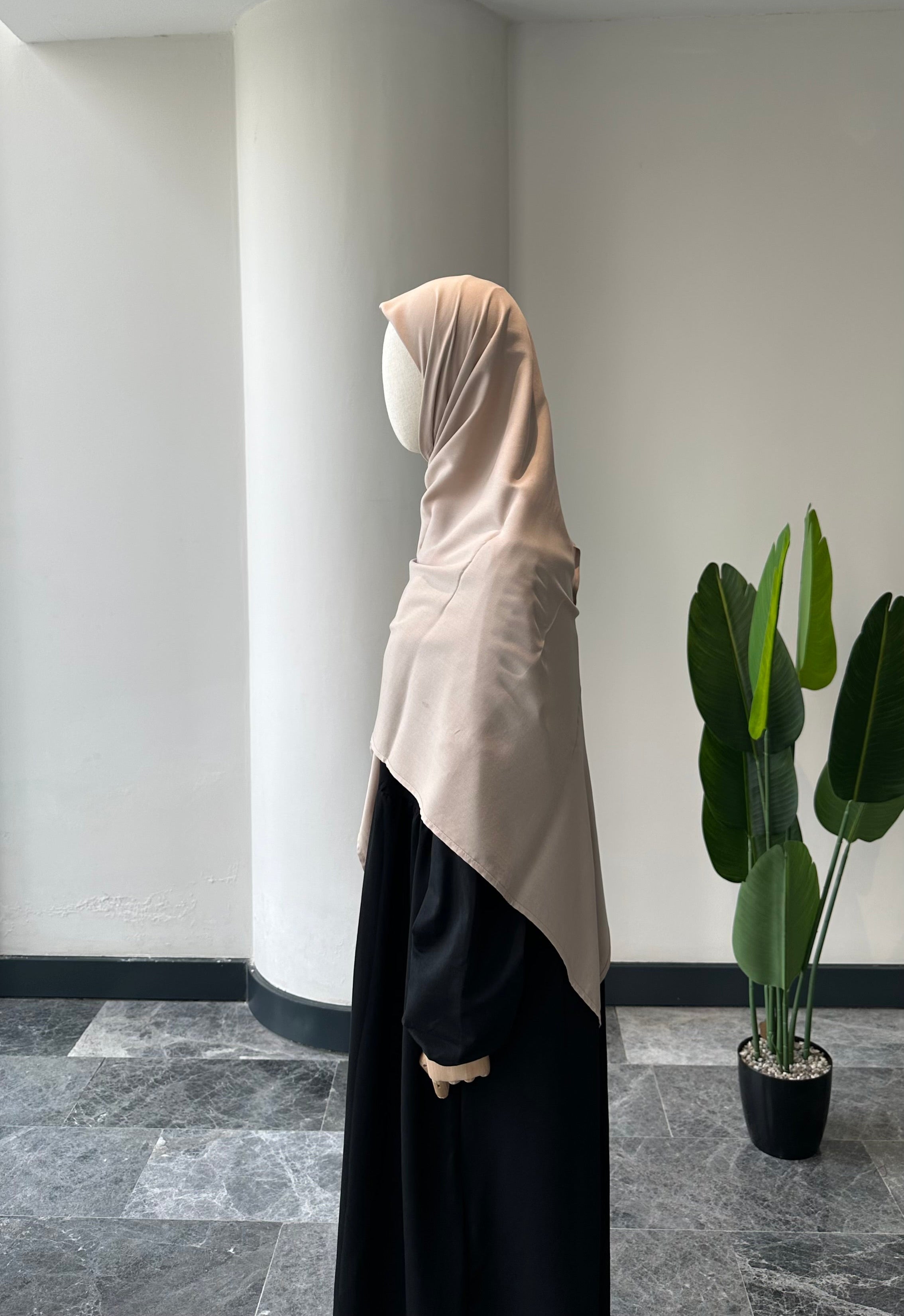 Bambu viskon eşarp -Vizon| 120 cm