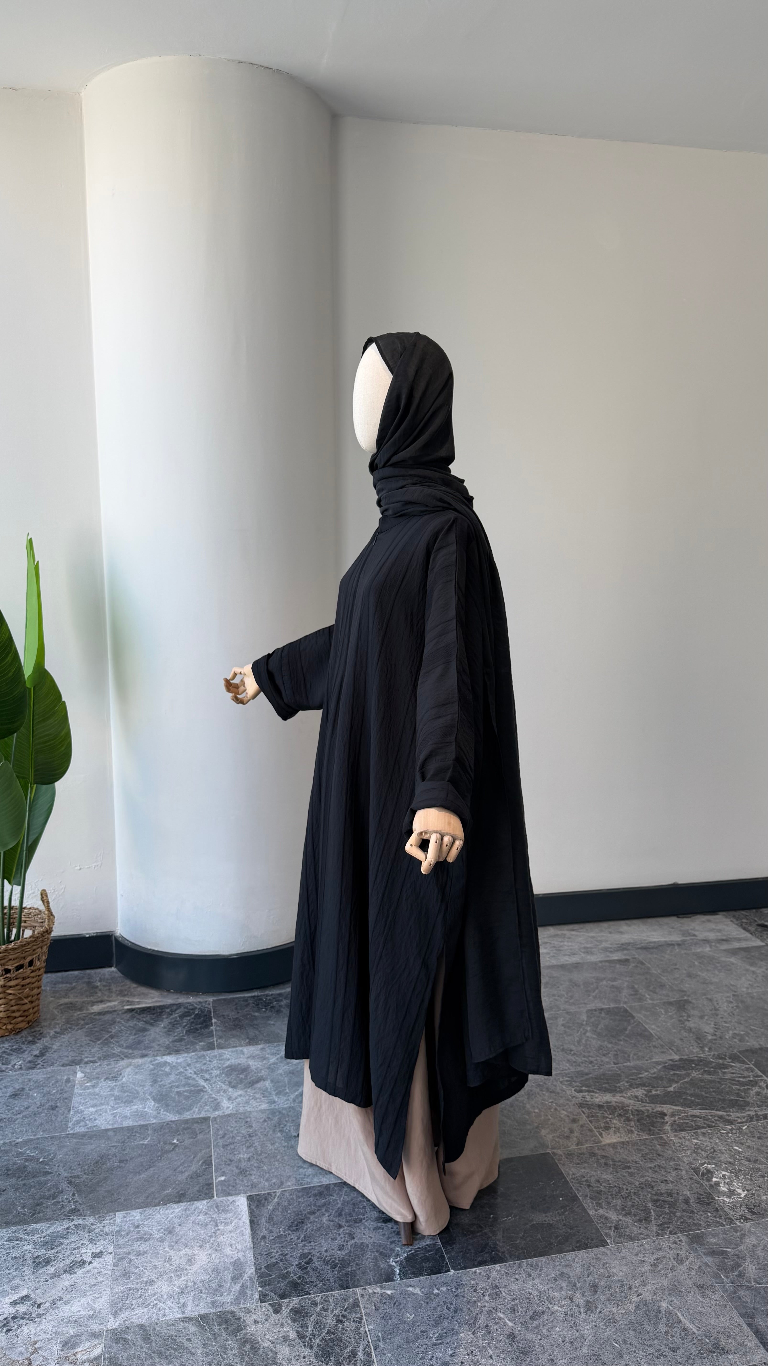 Otantik siyah  takım - abaya kol