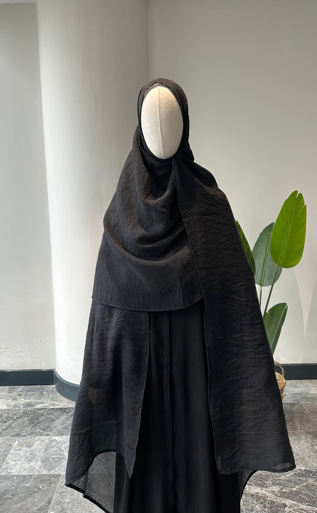 Premıum  organze  şal - siyah 3m x70cm