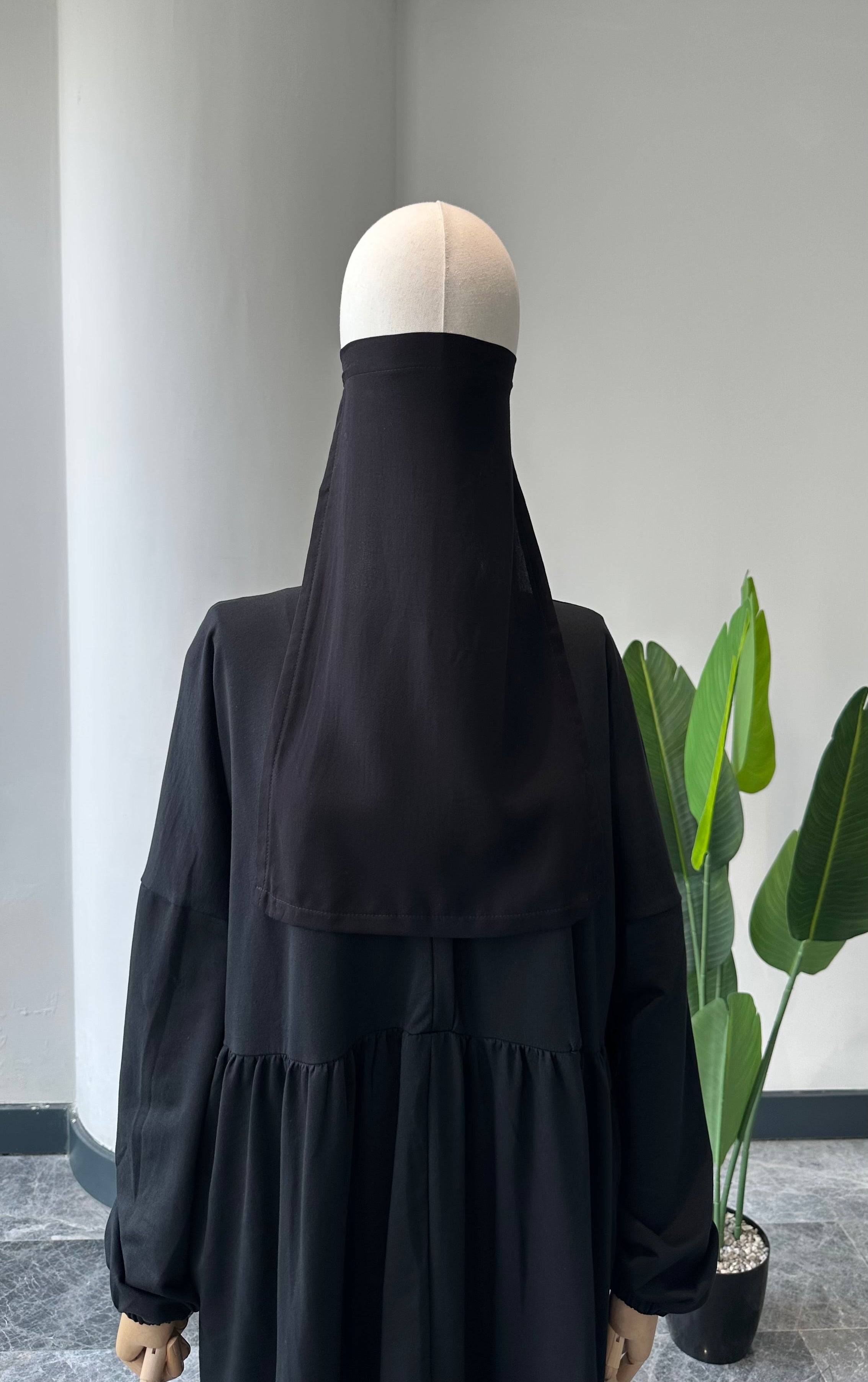 Bambu Viskon /ince dokuma/İç peçe  - Siyah