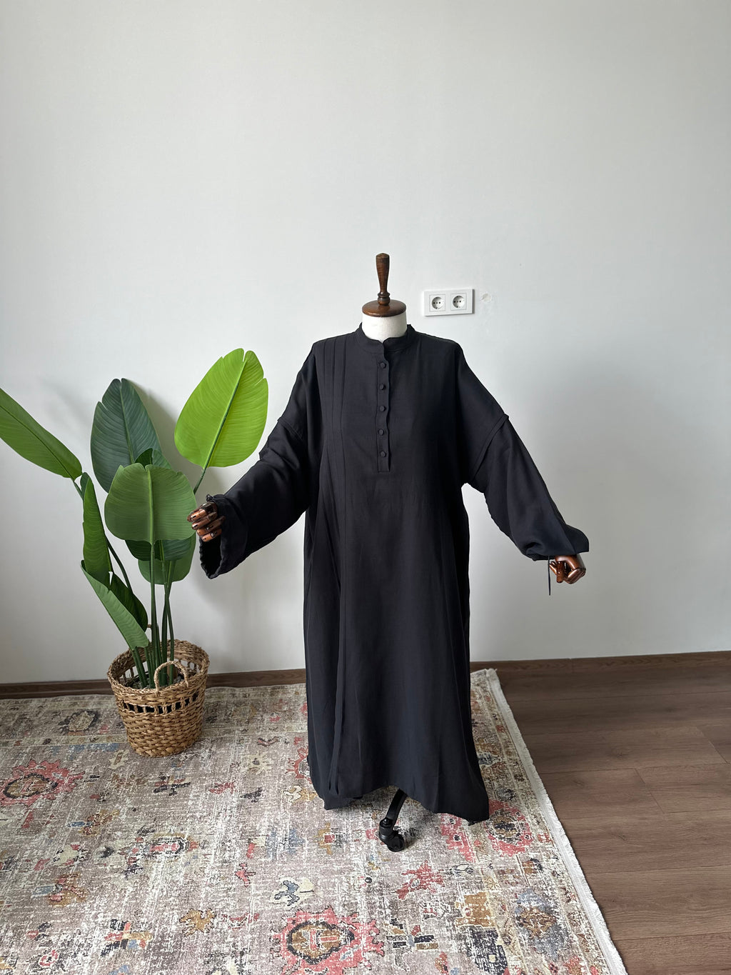 Gabardin/Amine Şalvar Takım-Siyah