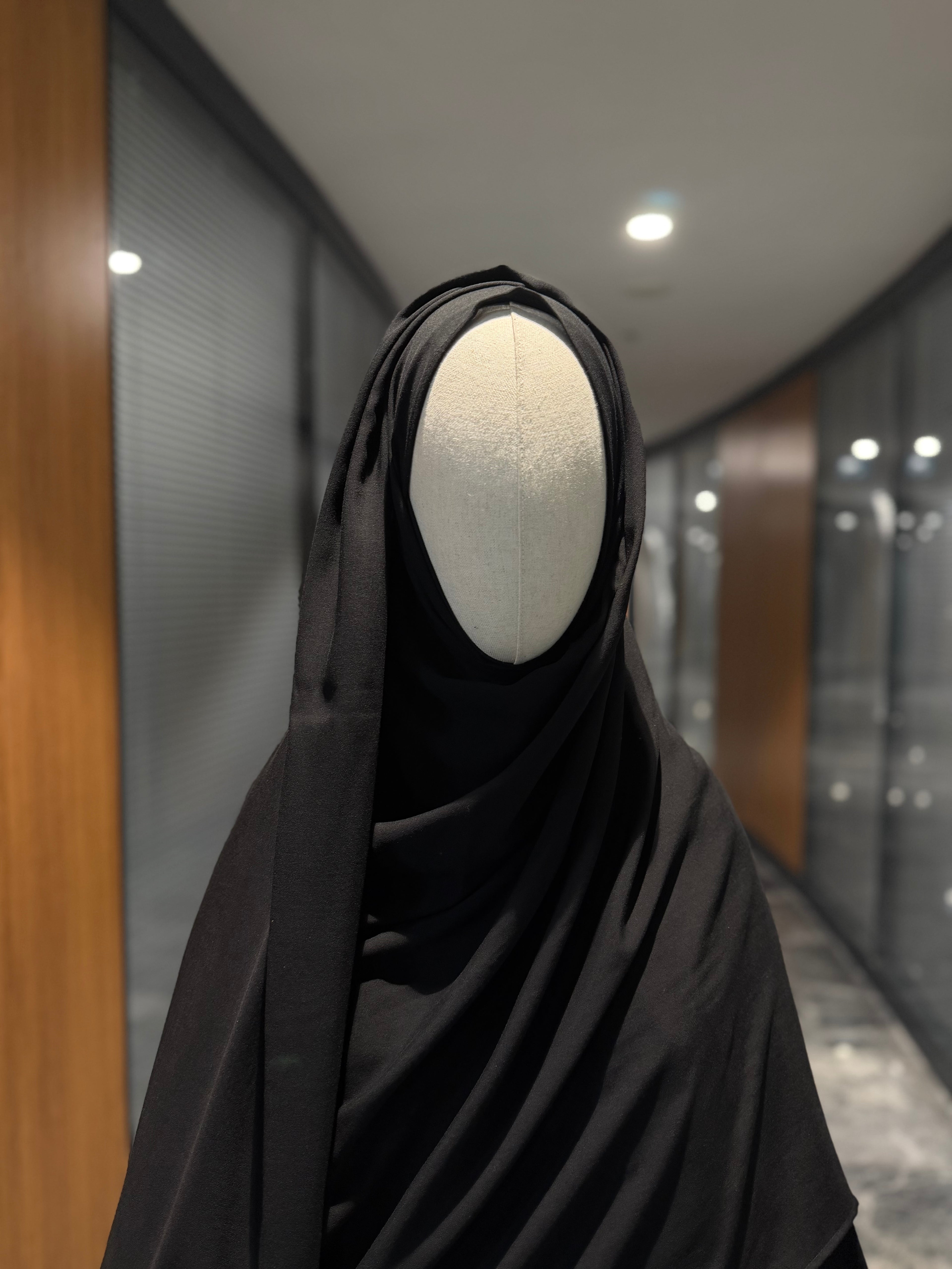 Bambu viskon şal  - siyah