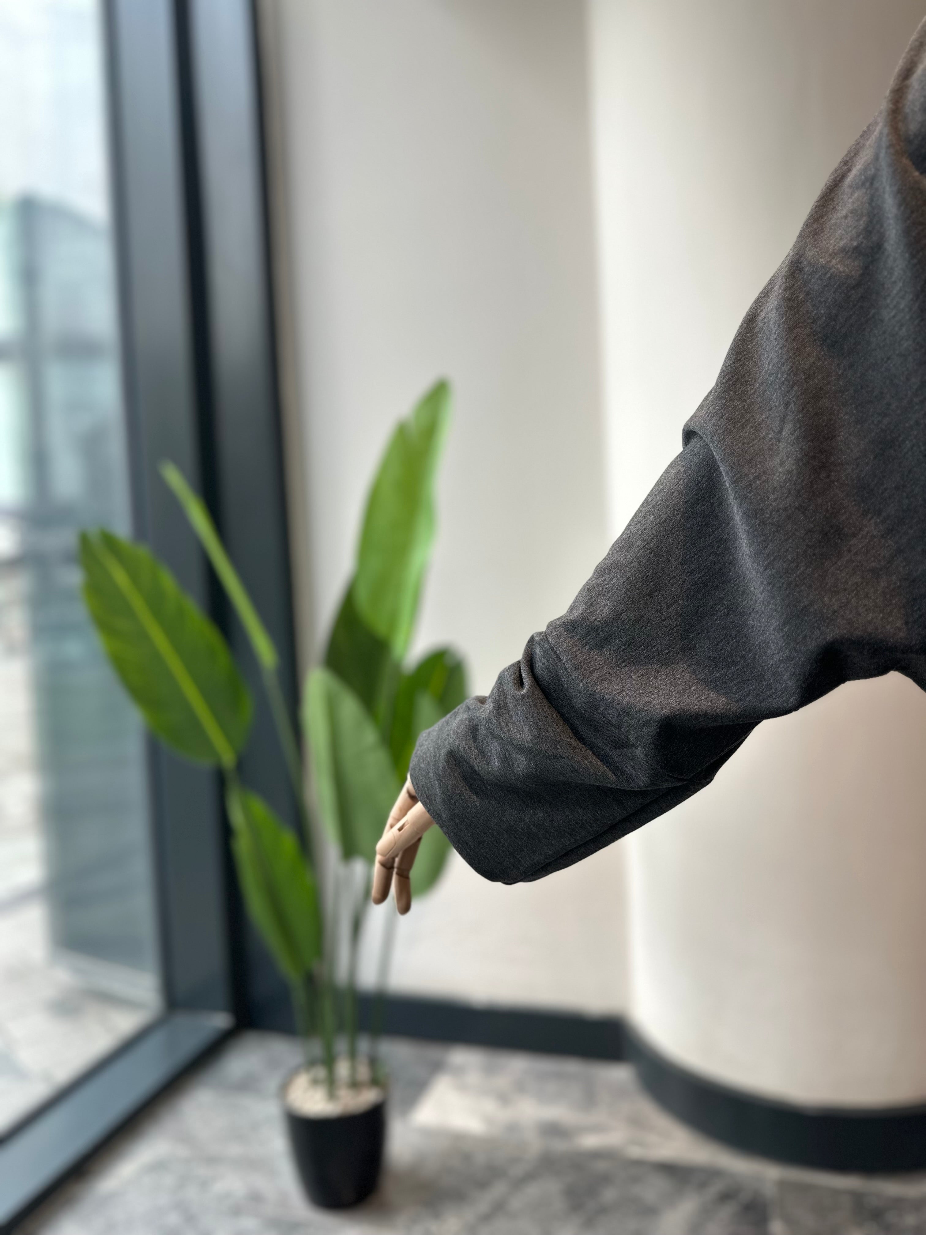 Sweat panço - antrasit | fermuar