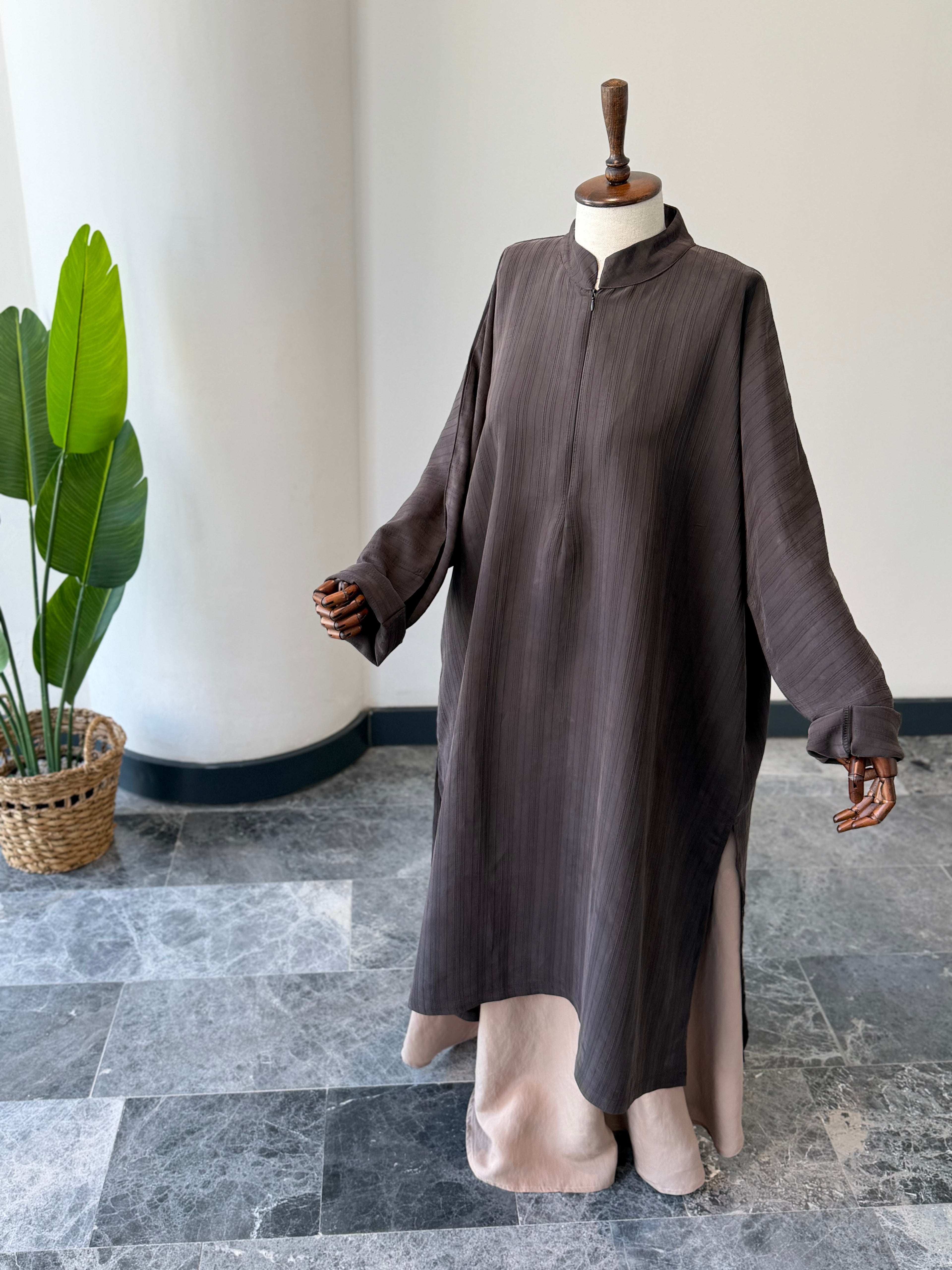 Otantik takım üstü -kahve|abaya kol