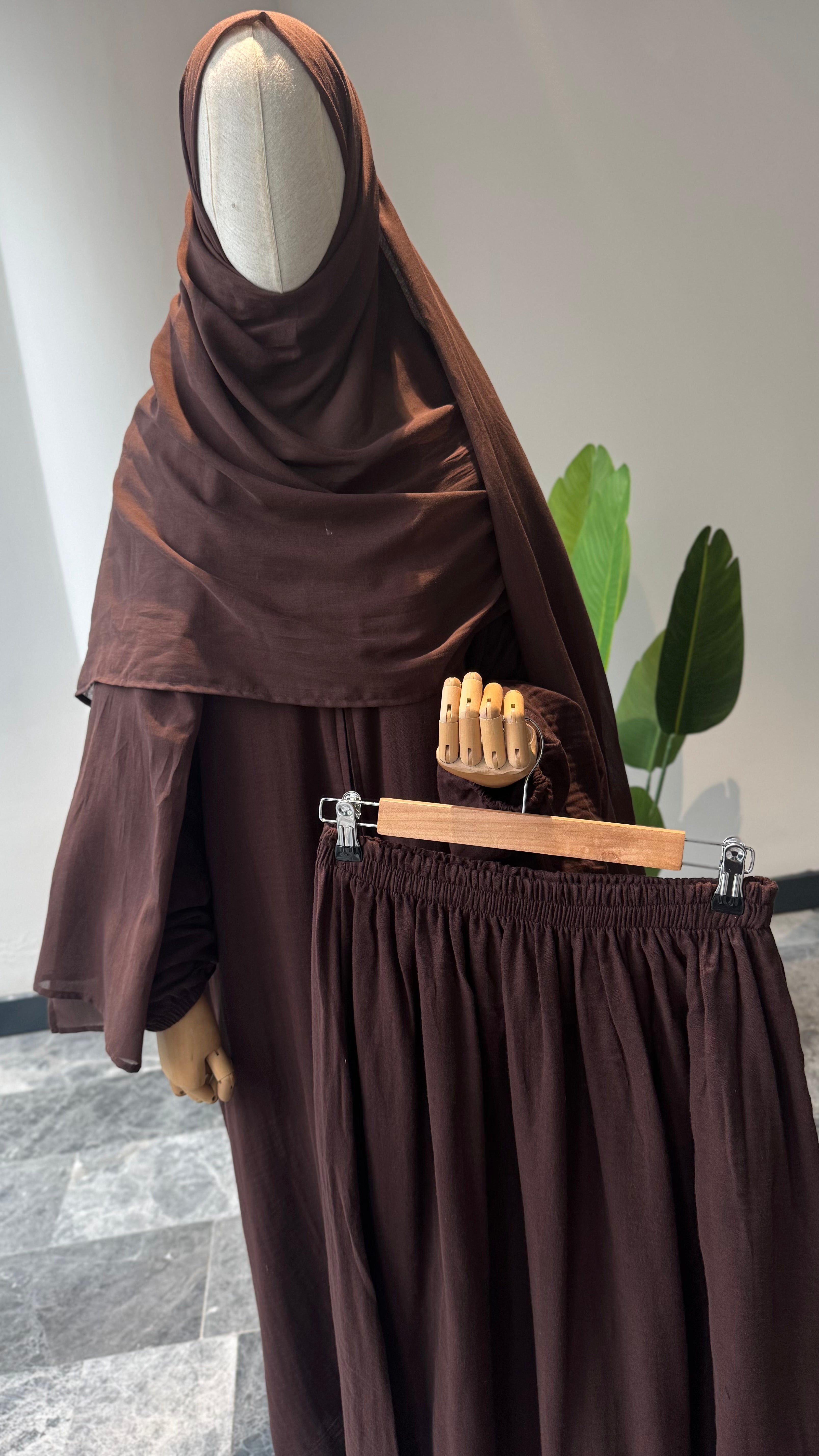 Mekka takım kahve - şalvarlı | fermuarlı