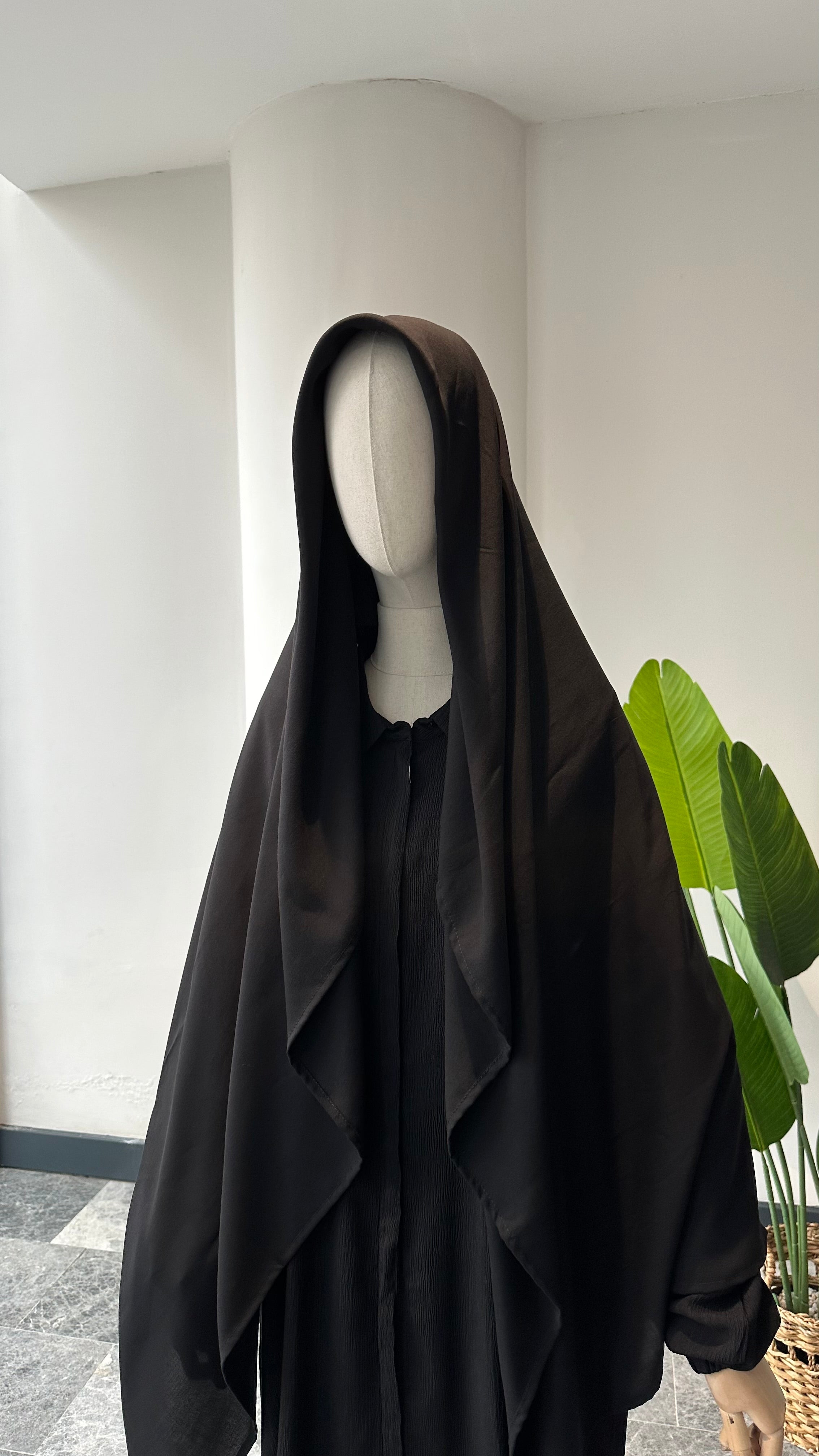 Bambu Viskon Eşarp - Siyah 140*140 cm