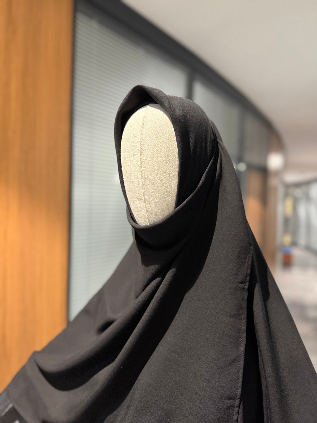 Bambu viskon eşarp  - siyah-120 cm