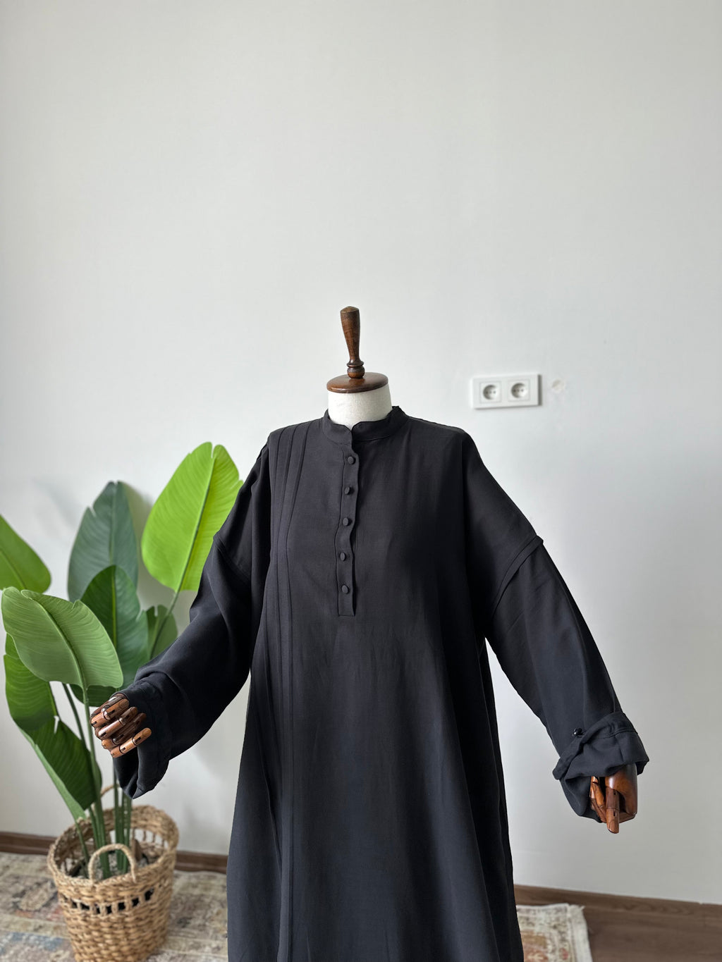 Gabardin/Amine Şalvar Takım-Siyah