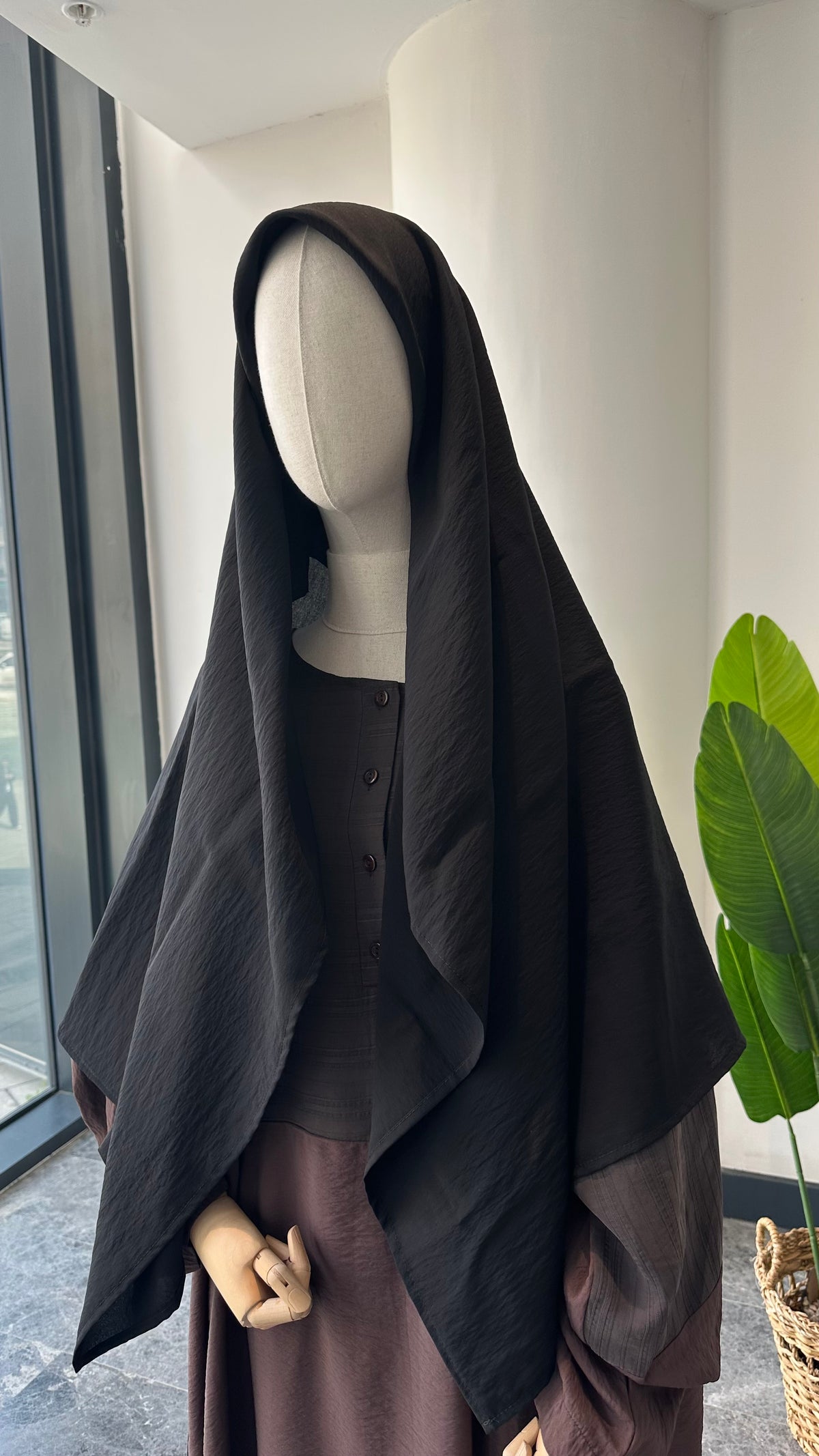 Tencel Kupra/ Eşarp - Siyah 120*120