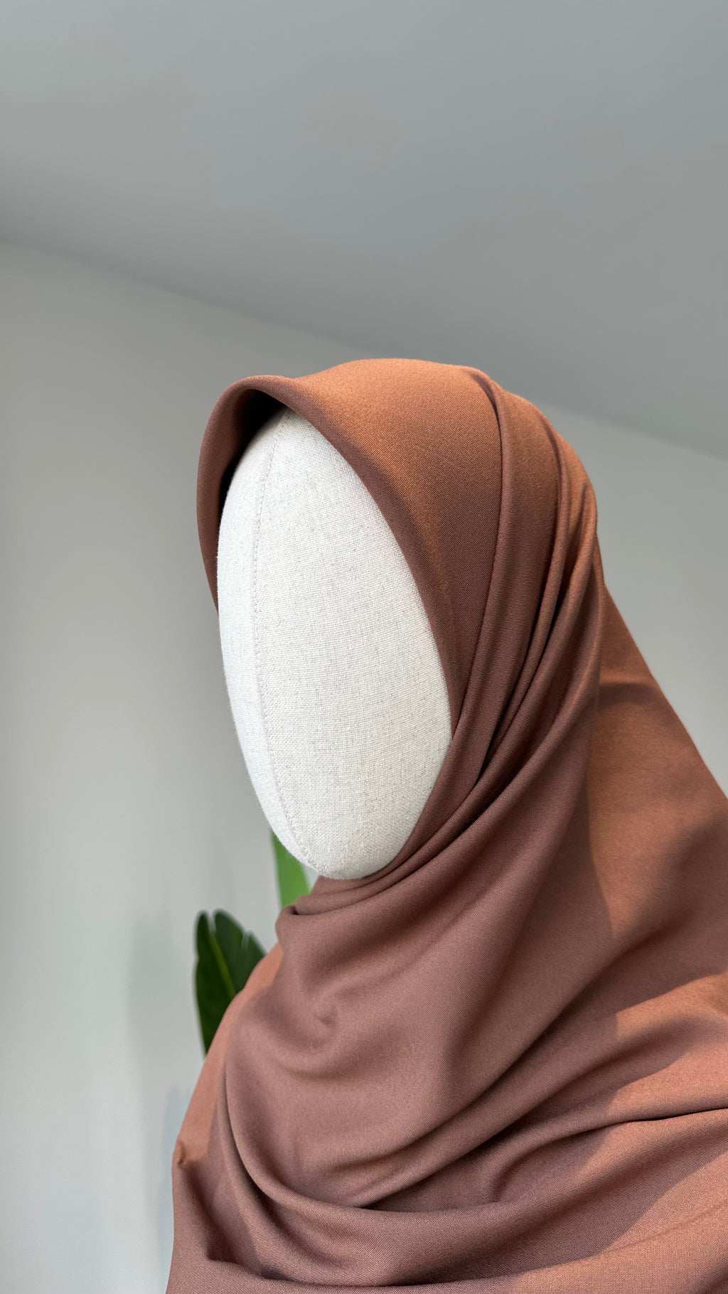 Bambu viskon eşarp -kahve  | 140 cm