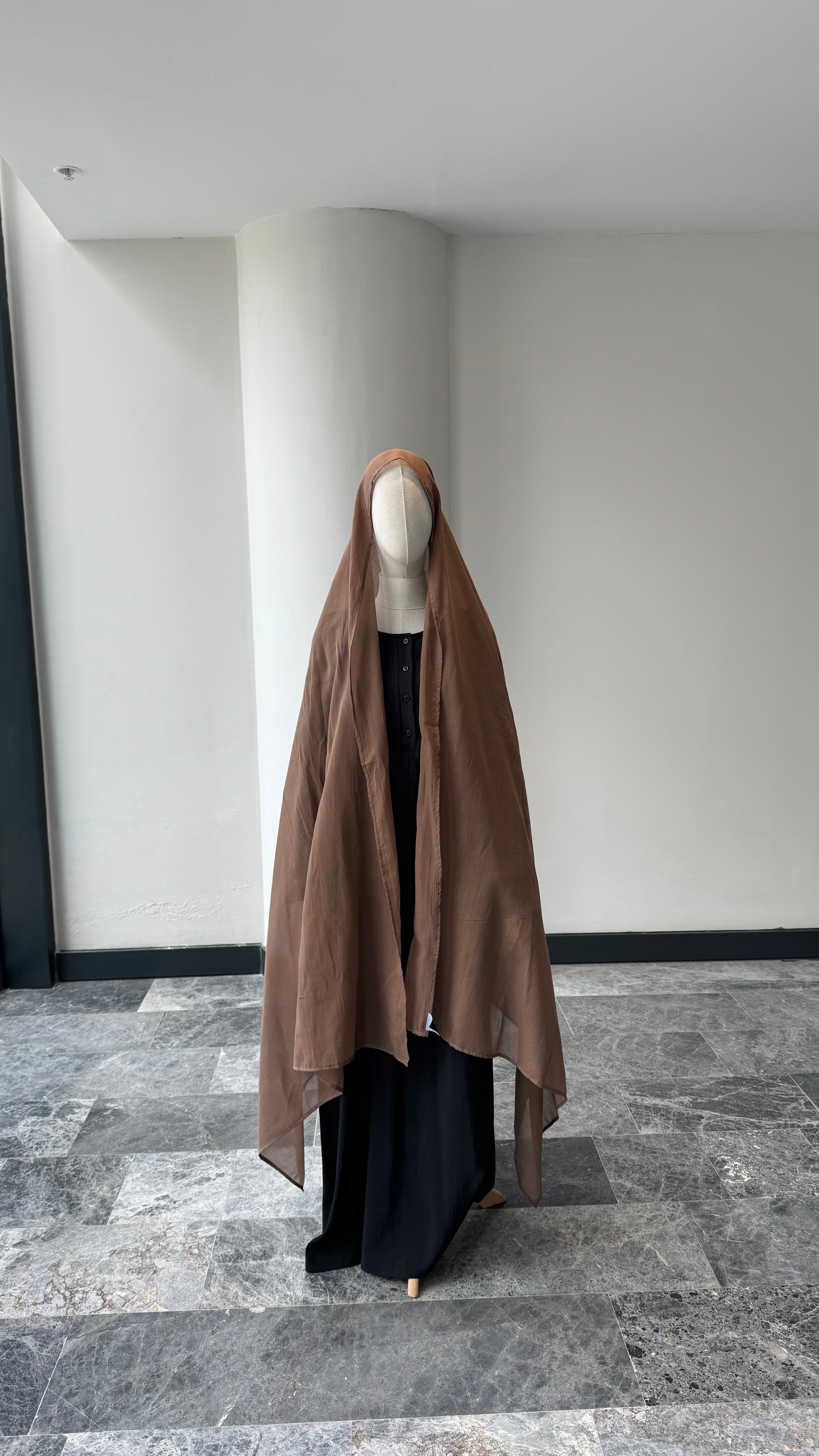 Saf pamuk şal -latte