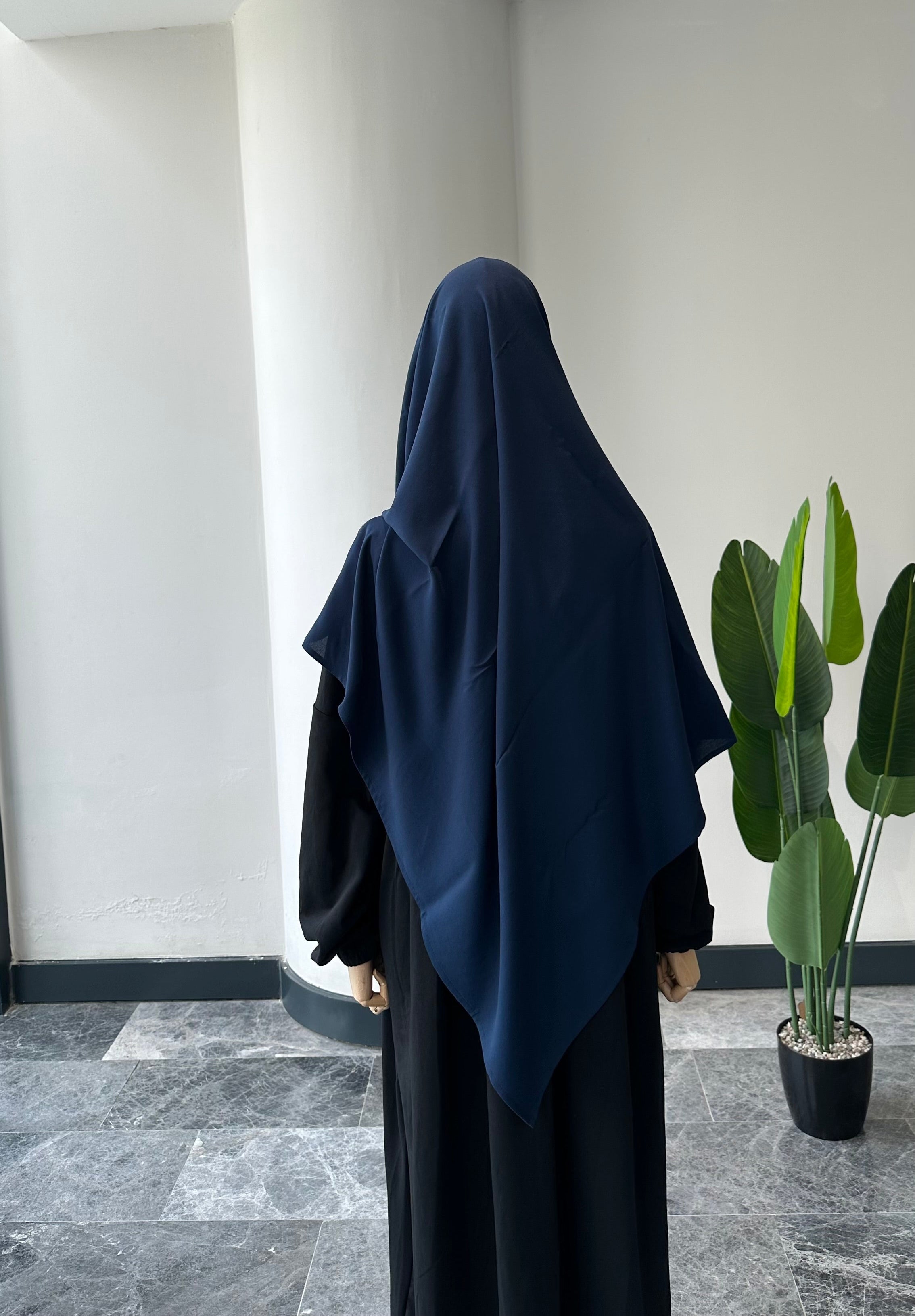 Bambu viskon eşarp -Lacivert| 120 cm