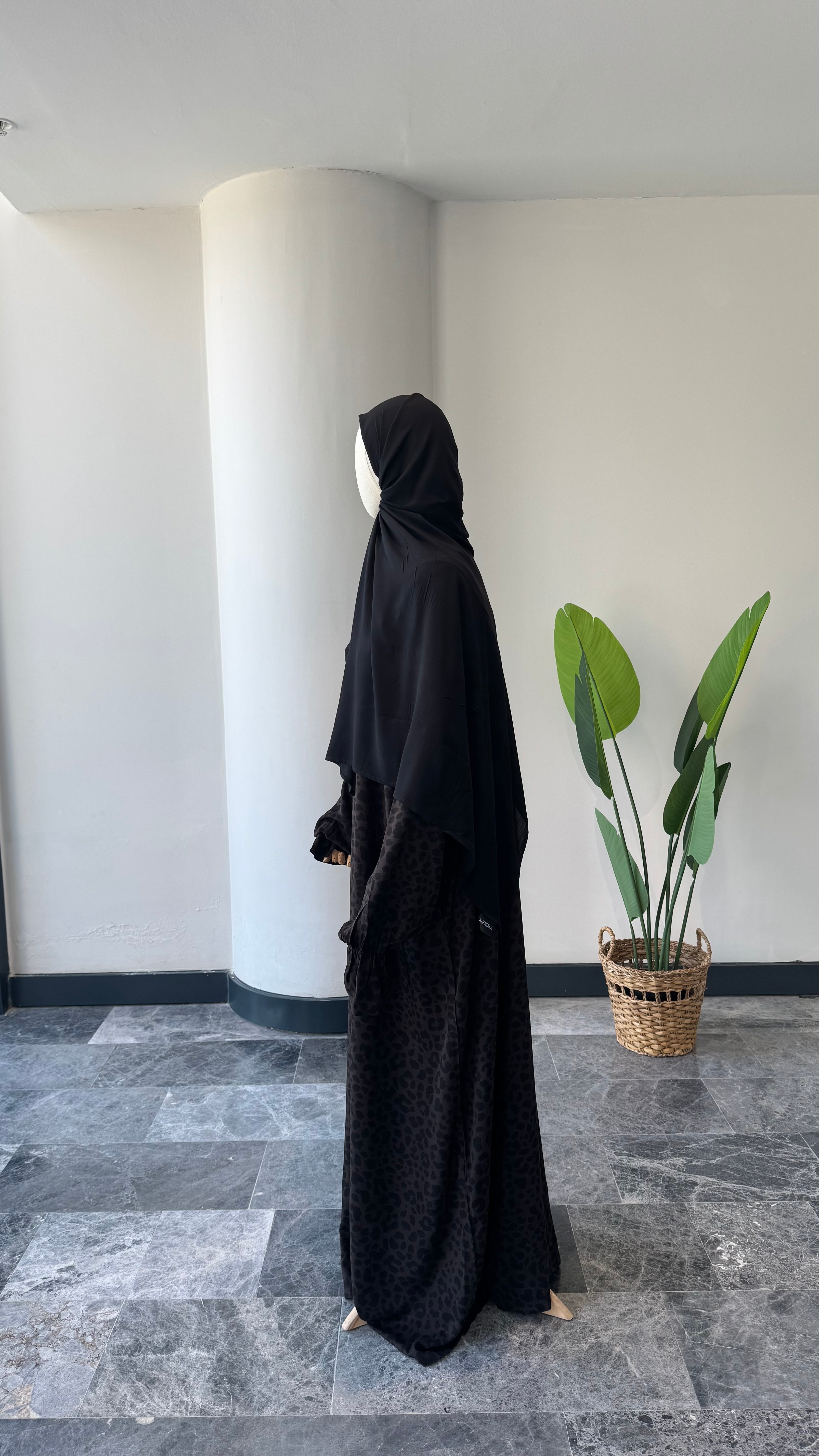 Bambu Viskon-Leopar Desenli /Namaz Elbisesi / Viskon şal