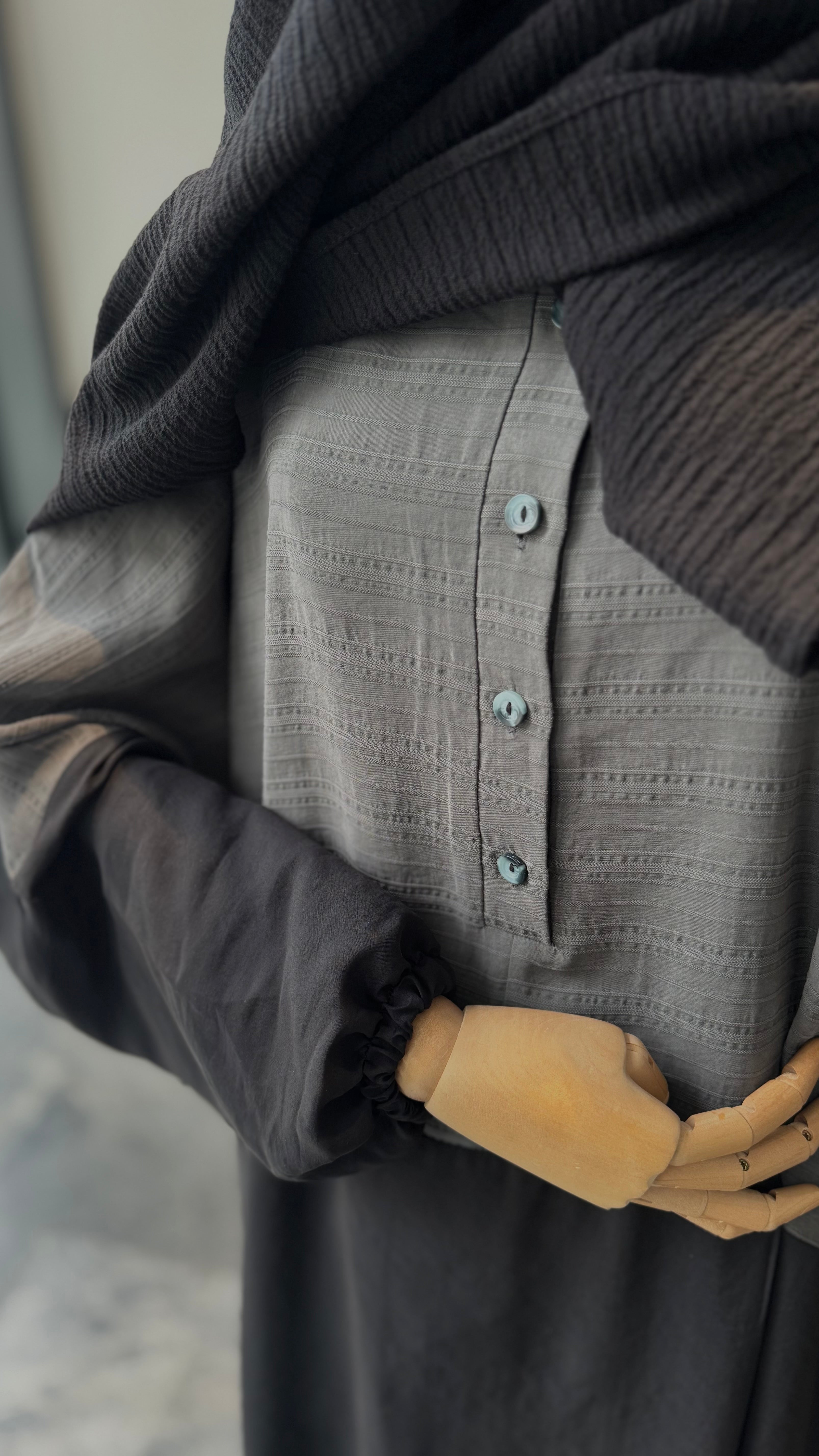 Hesna cilbab takımı -antrasit