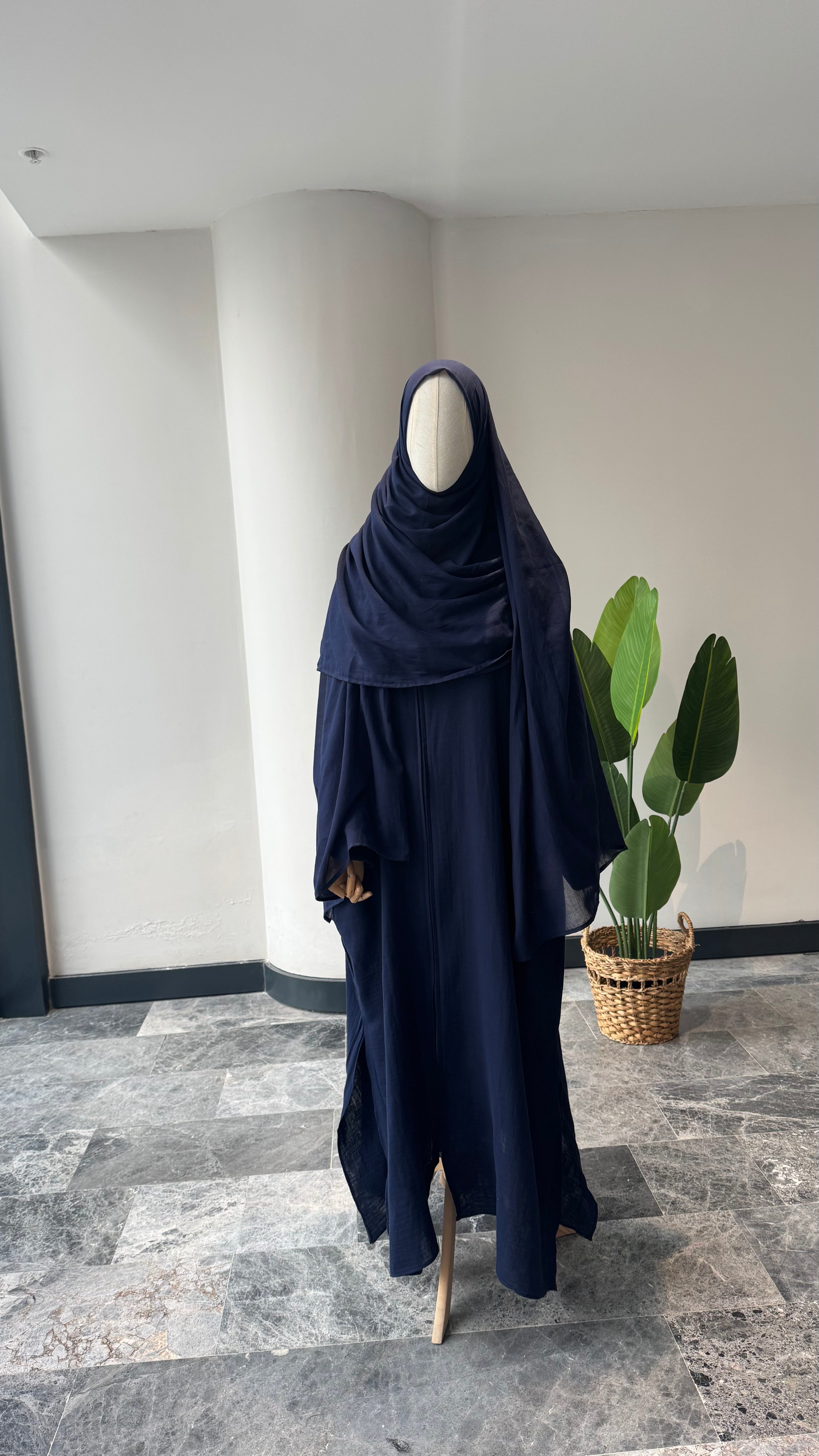 Mekka takım lacivert - şalvarlı | fermuarlı