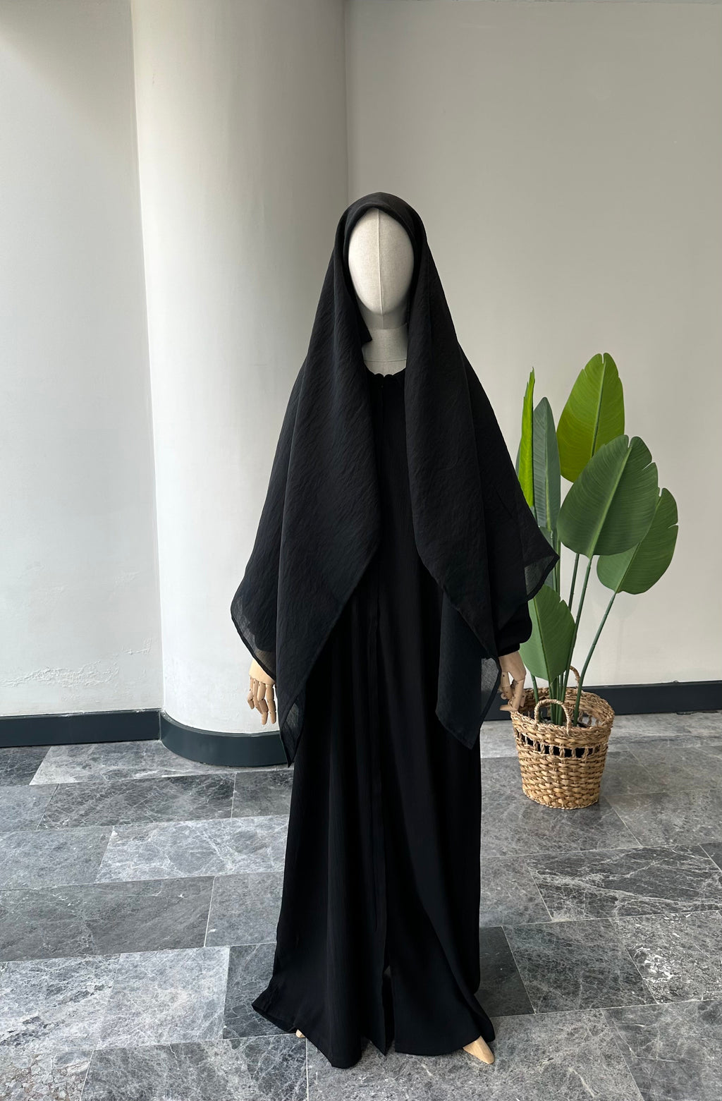 Premıum organze/eşarp-Siyah 140cm