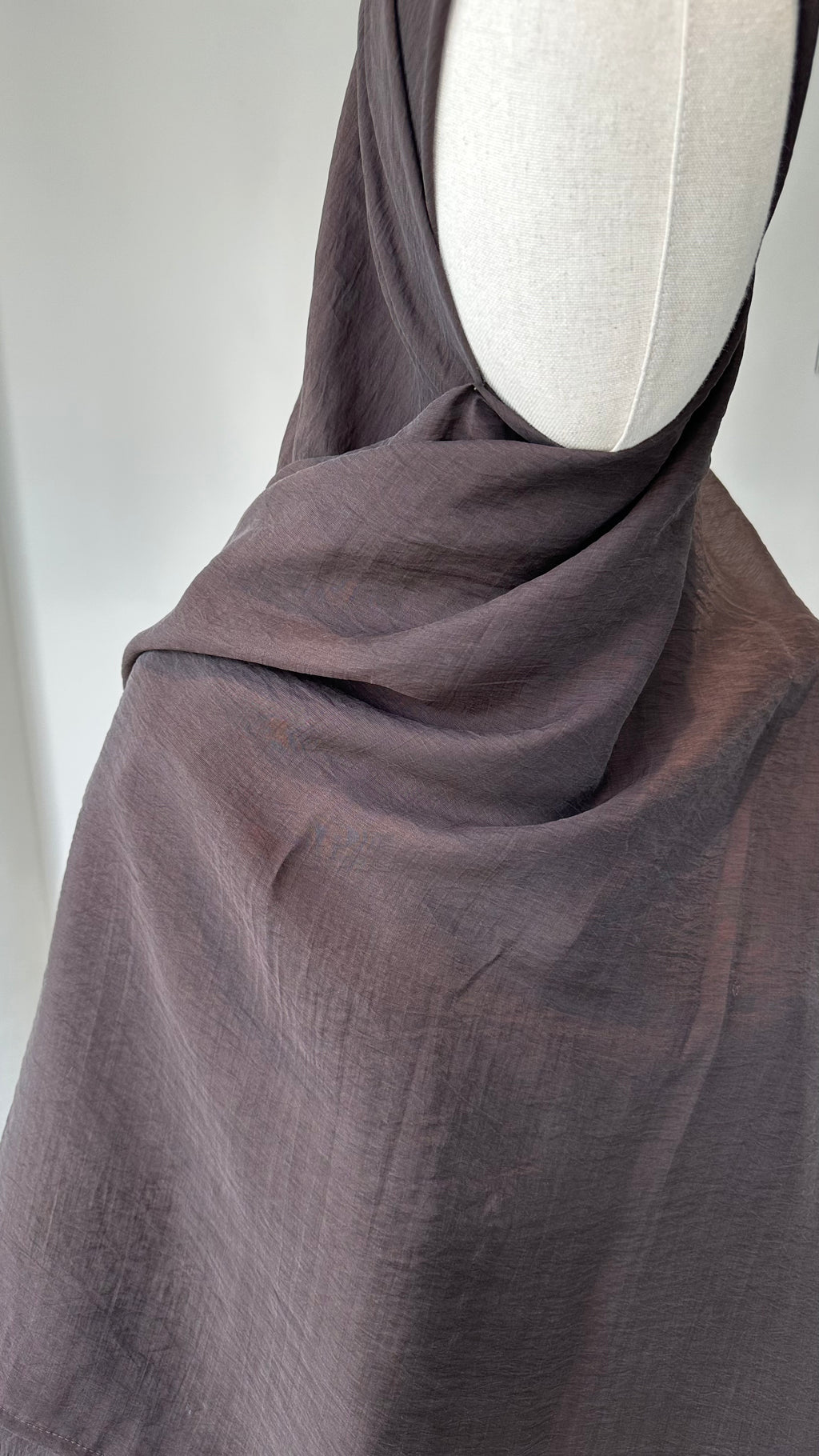 Premıum organze/eşarp-kahve 140cm
