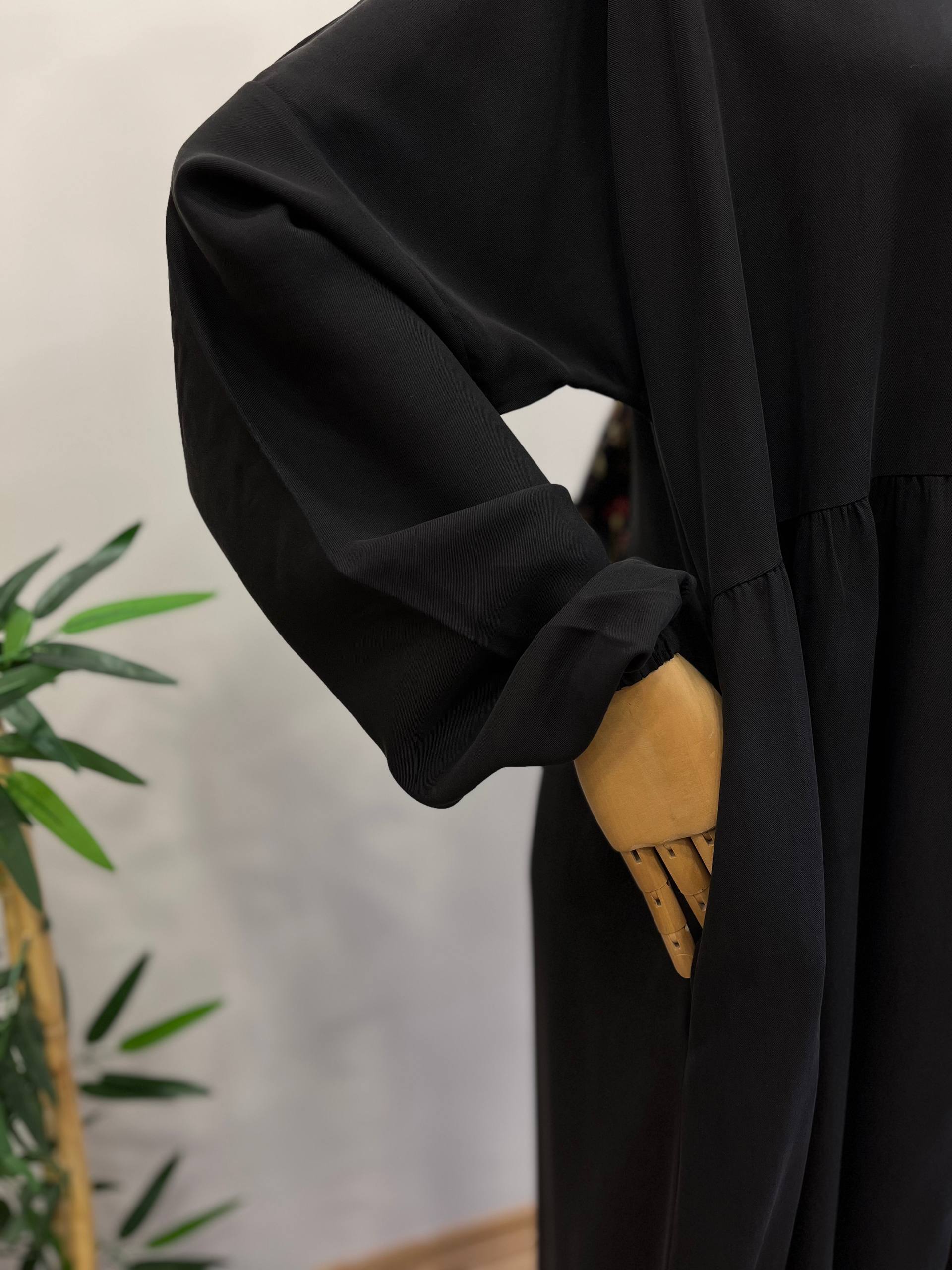 Tensel kupra robalı ferace - siyah