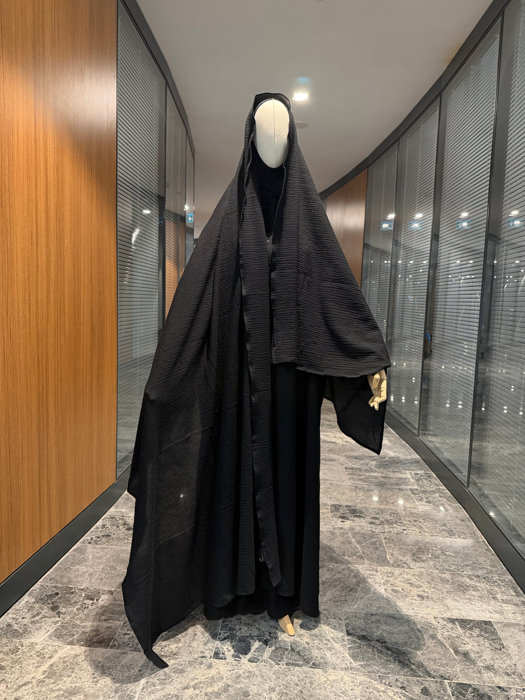 Müslin bürümcük şal - maxi siyah