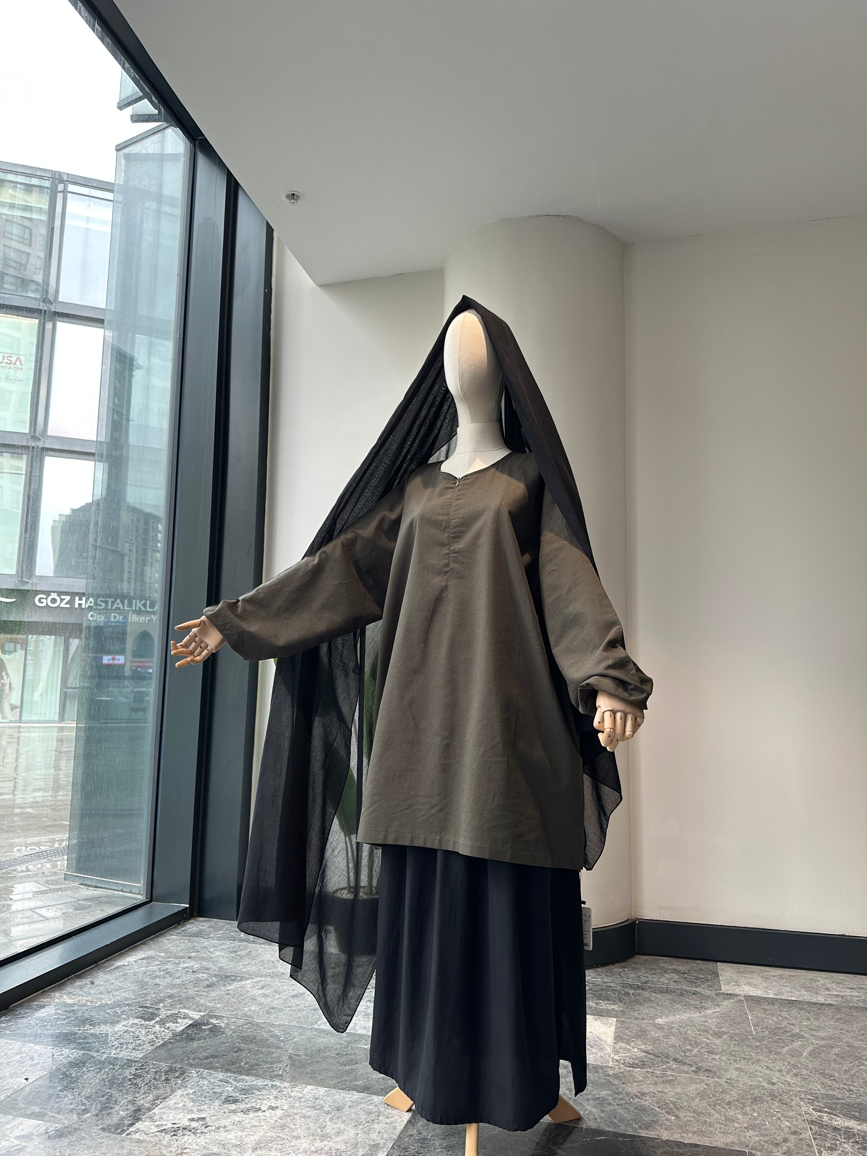 sade keten tunik - haki