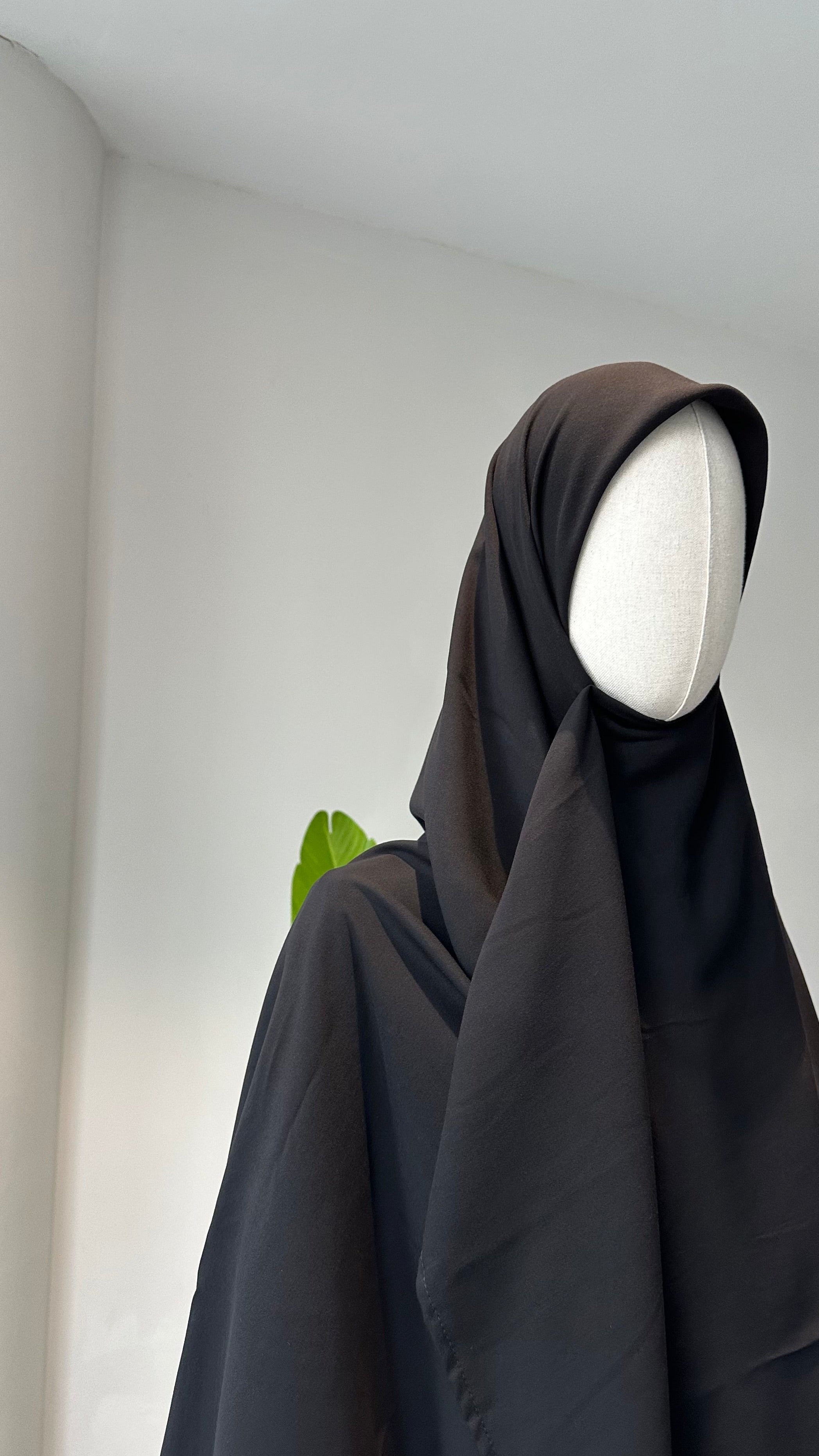 Bambu Viskon Eşarp - Siyah 140*140 cm