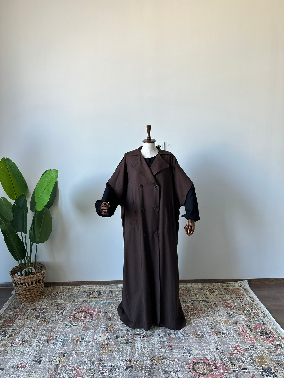 Tensel Pamuk Gabardin/ Trench Panço- Kahve